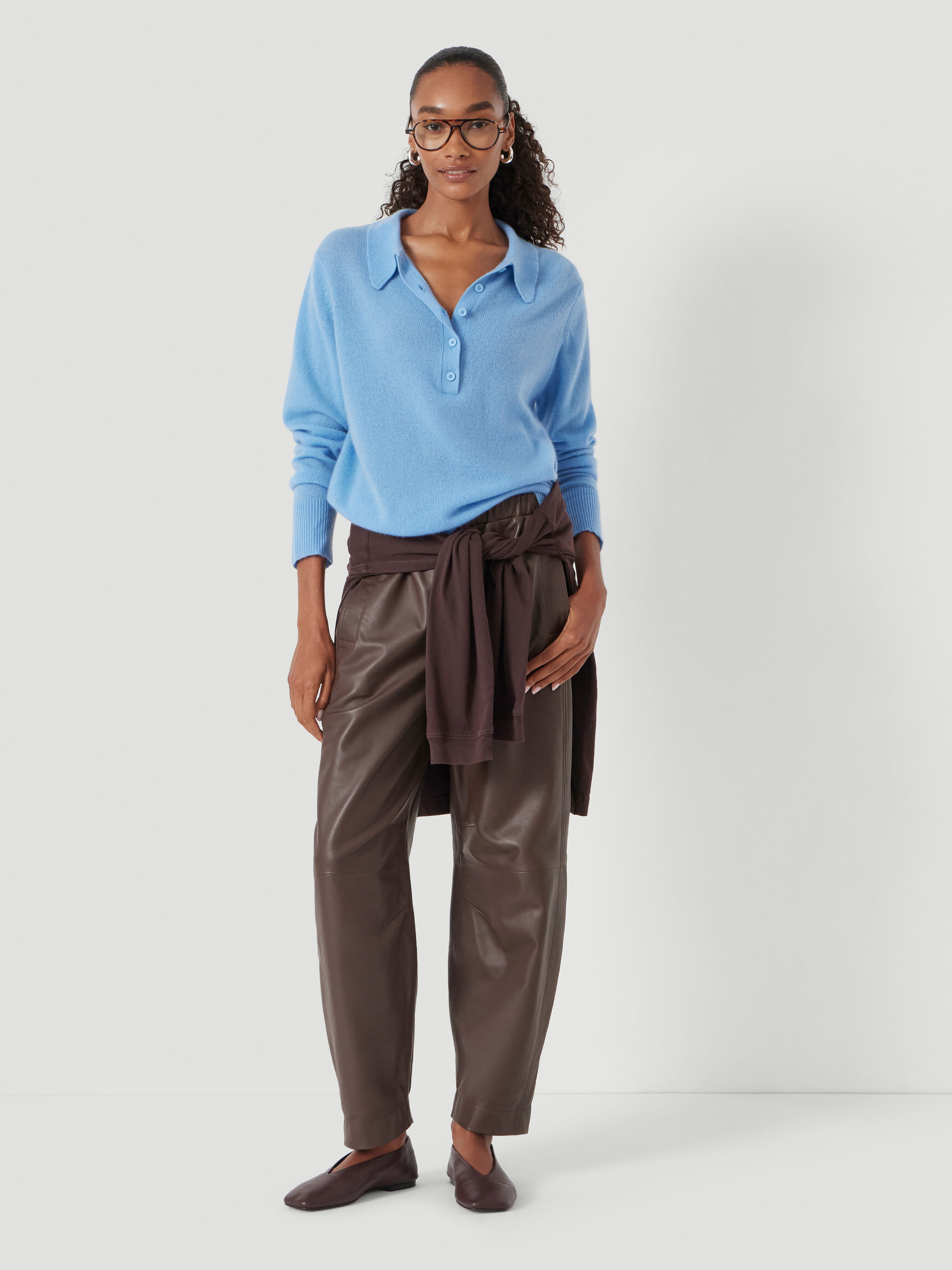 Cashmere Long Sleeve Polo Jumper