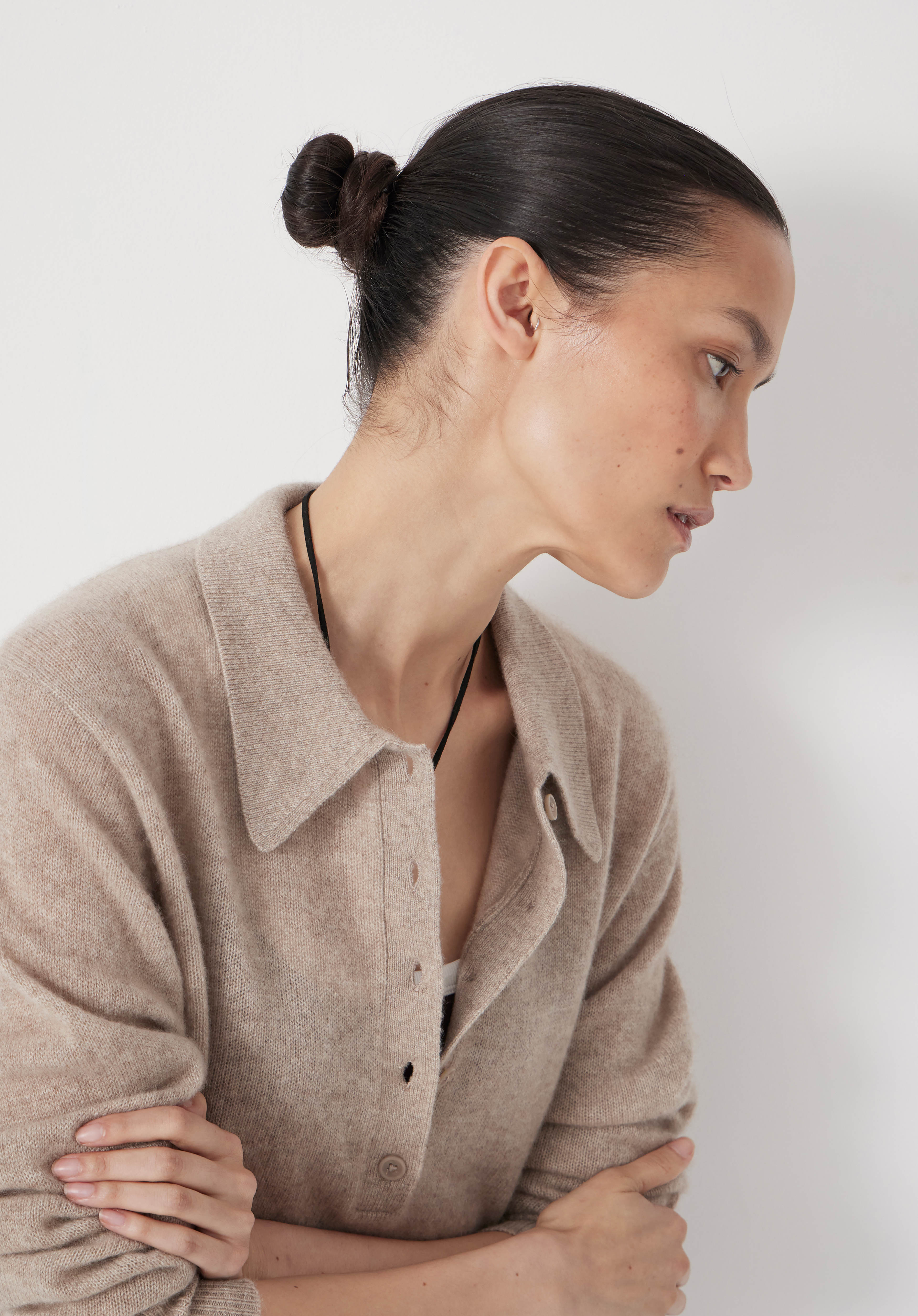 Cashmere Long Sleeve Polo Jumper