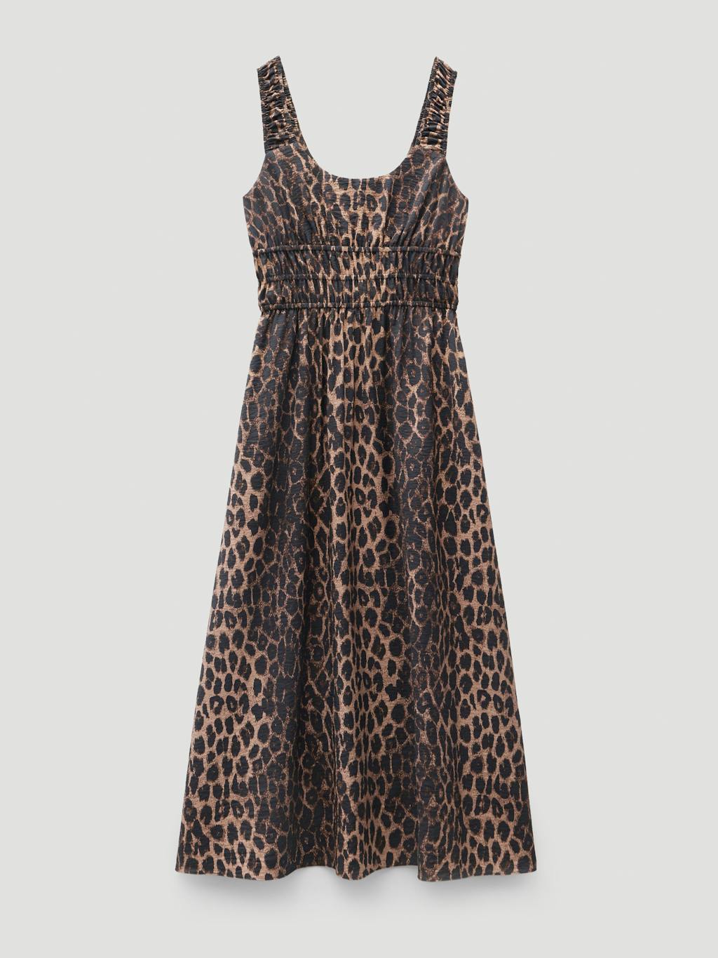 013036-4604-07 Air Flow Gathered Straps Midi Dress