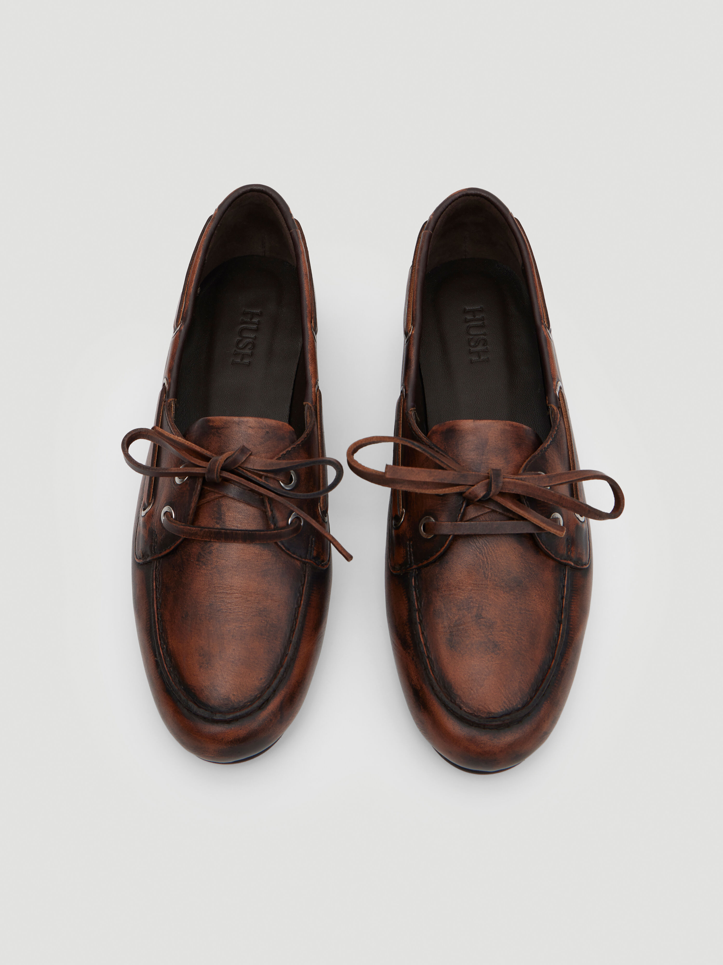 Leather Tie Loafers