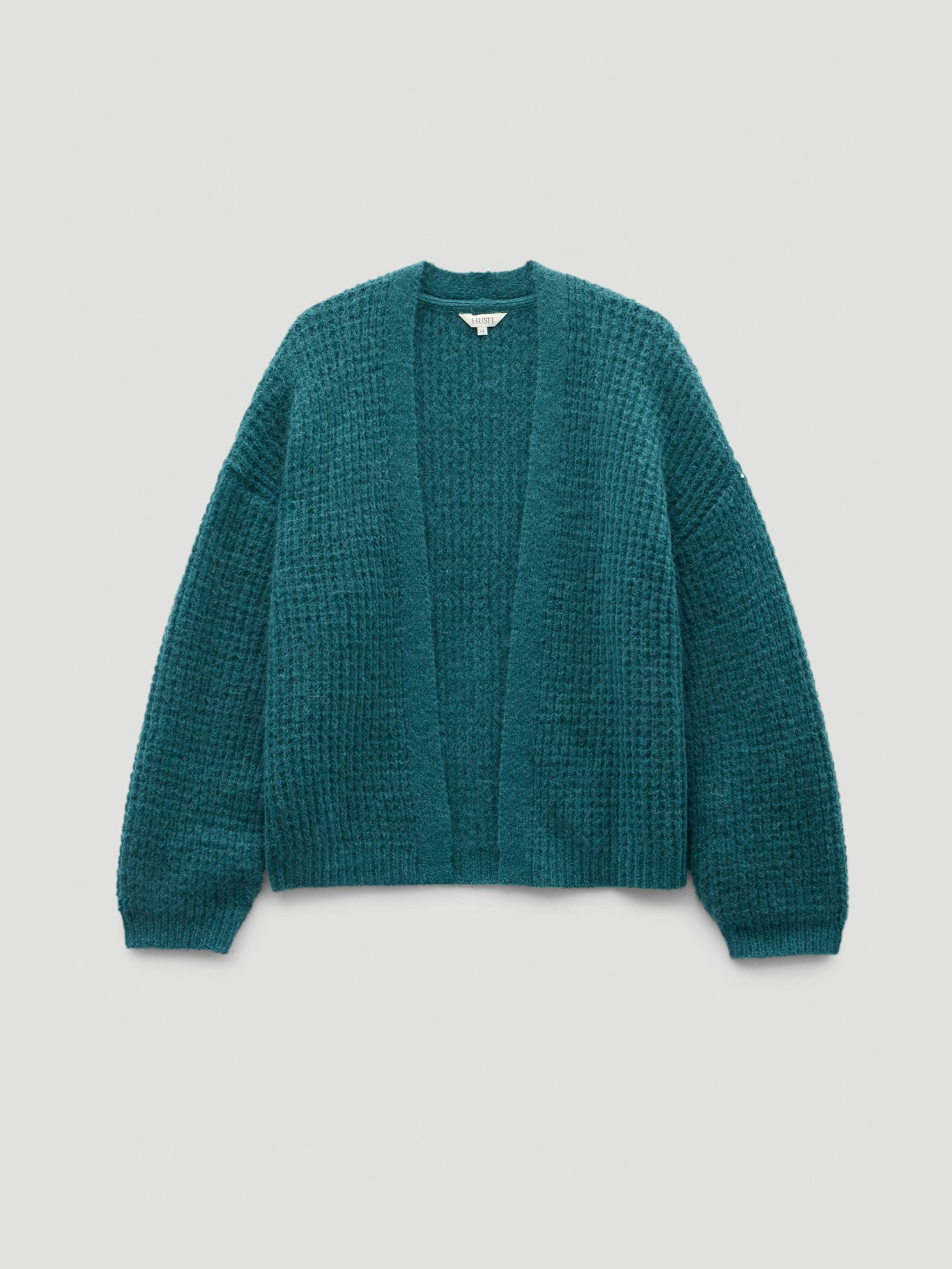 013362-1709-07 Flossie Waffle Stitch Wool Blend Edge to Edge Cardigan