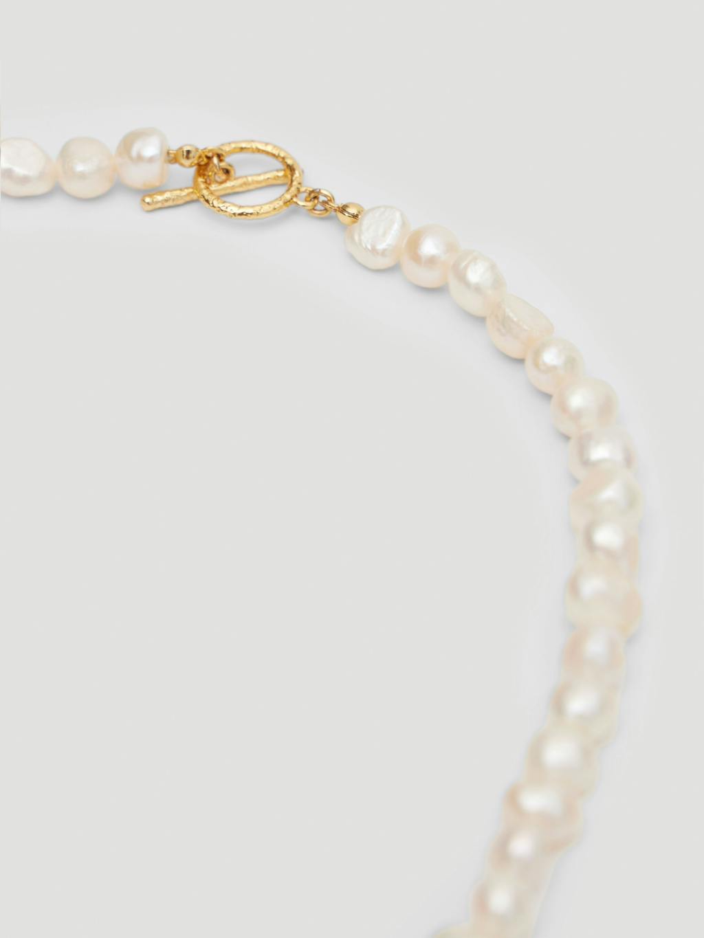 014220-0212-02 Freshwater Pearl T-Bar Necklace (Off White)