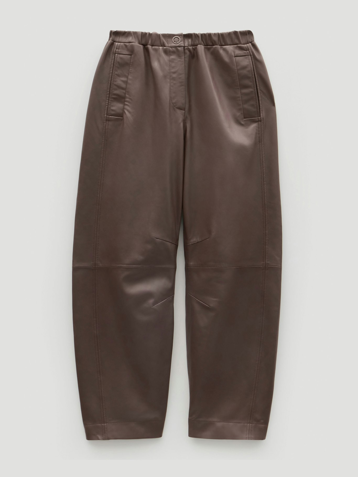 013464-0533-07 Leather Jack Barrel Trousers