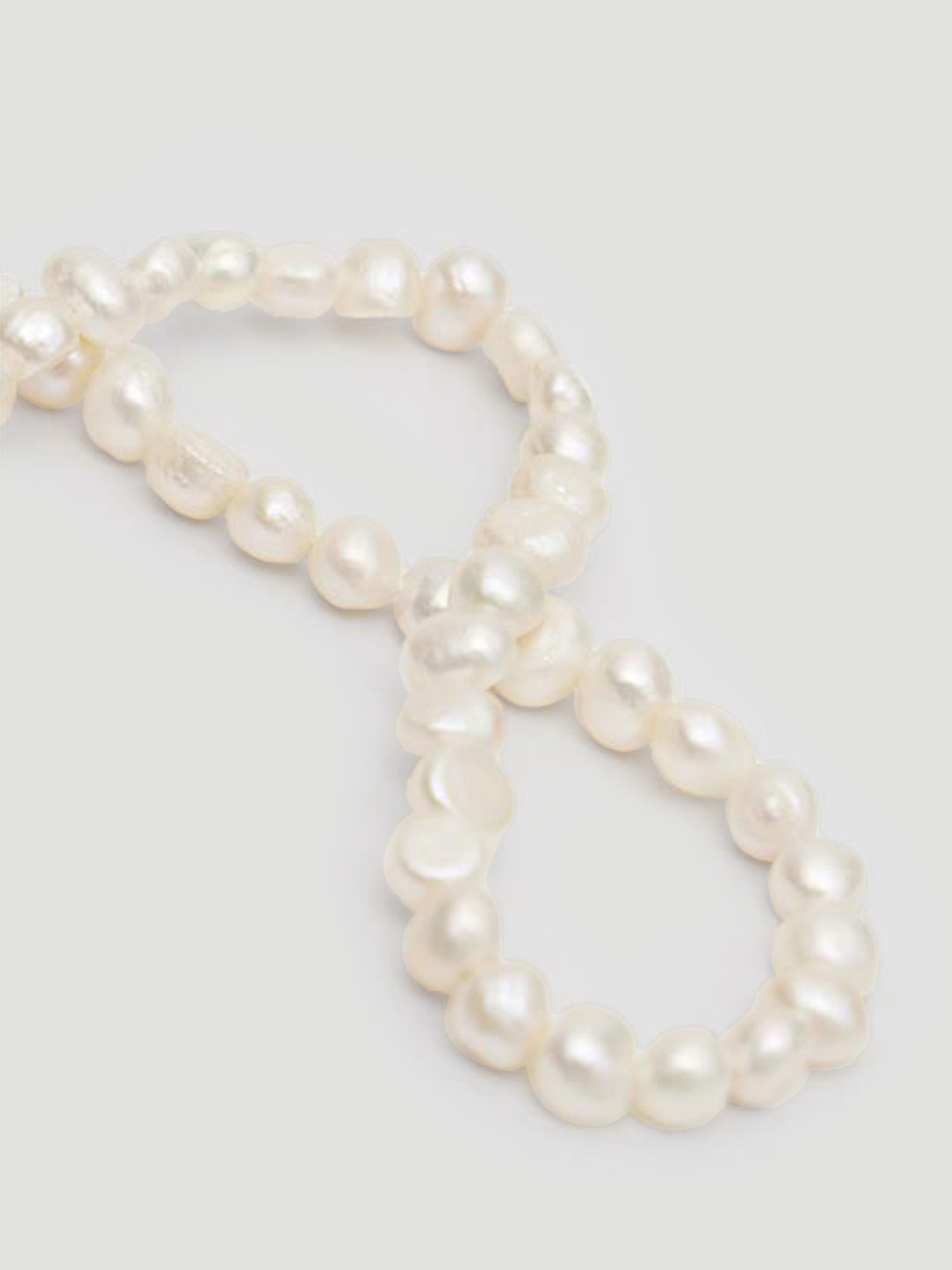Freshwater Pearl T-Bar Necklace (Off White)