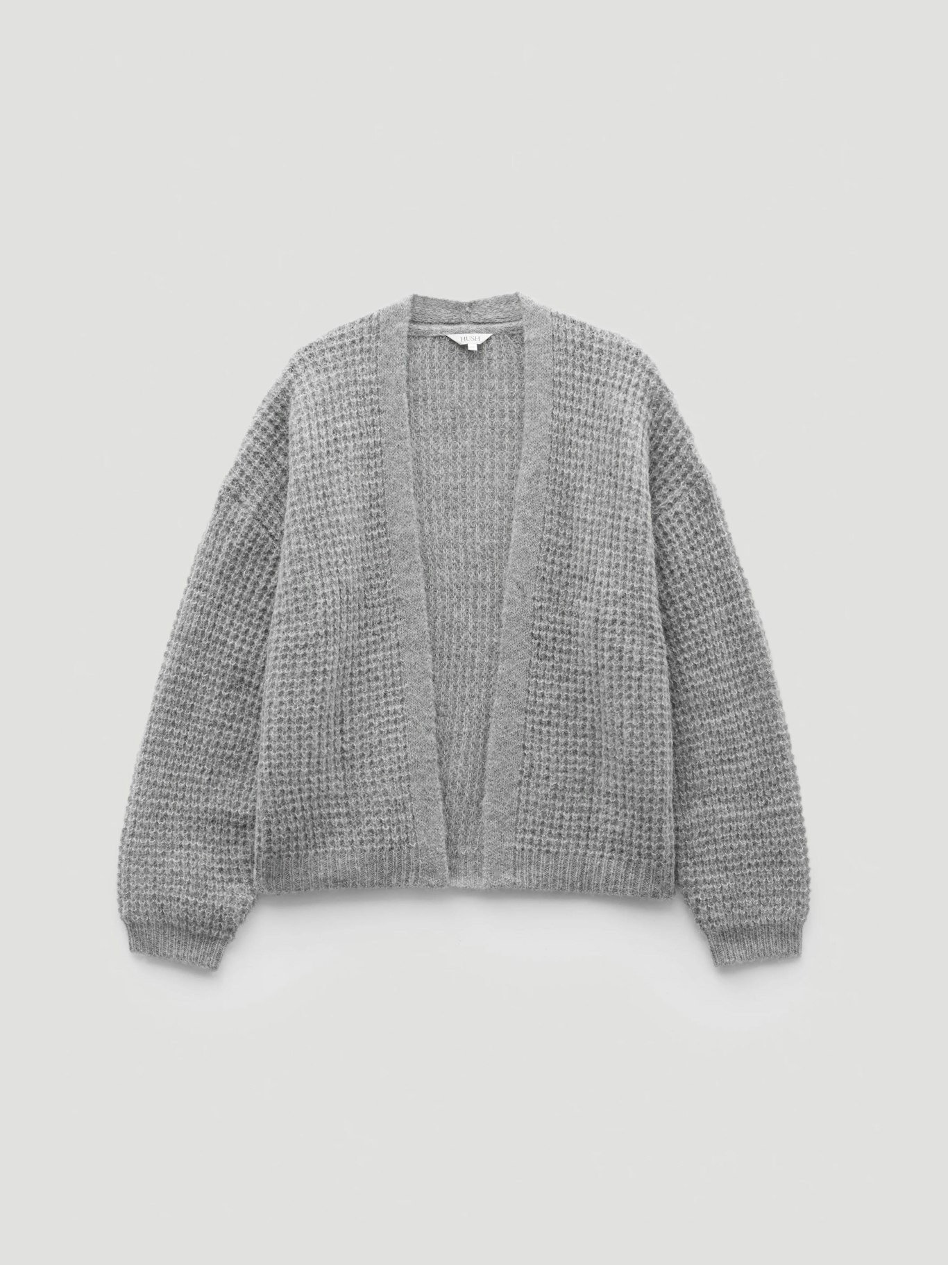 013362-2804-07 Flossie Waffle Stitch Wool Blend Edge to Edge Cardigan