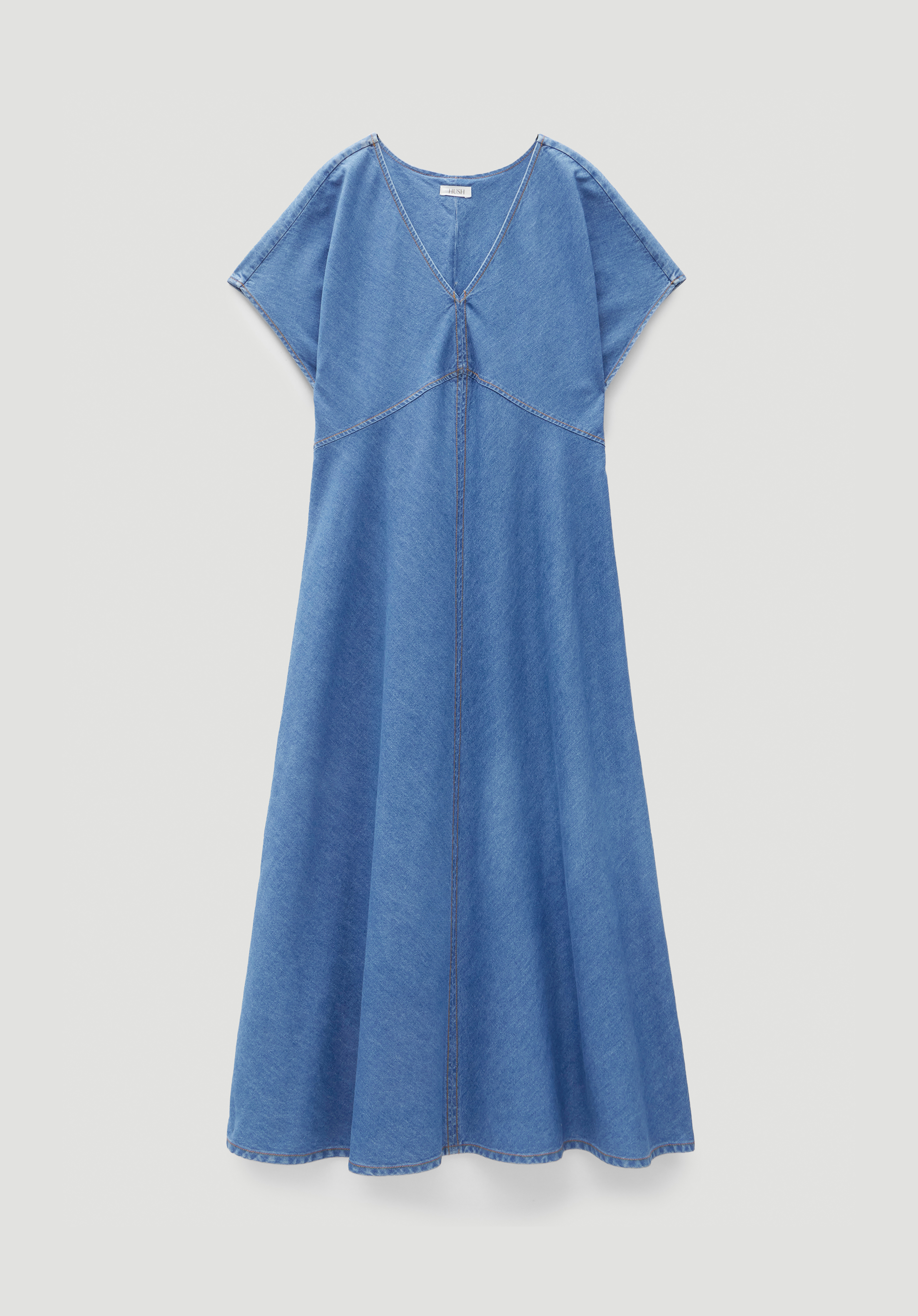 Grace V Neck Denim Dress