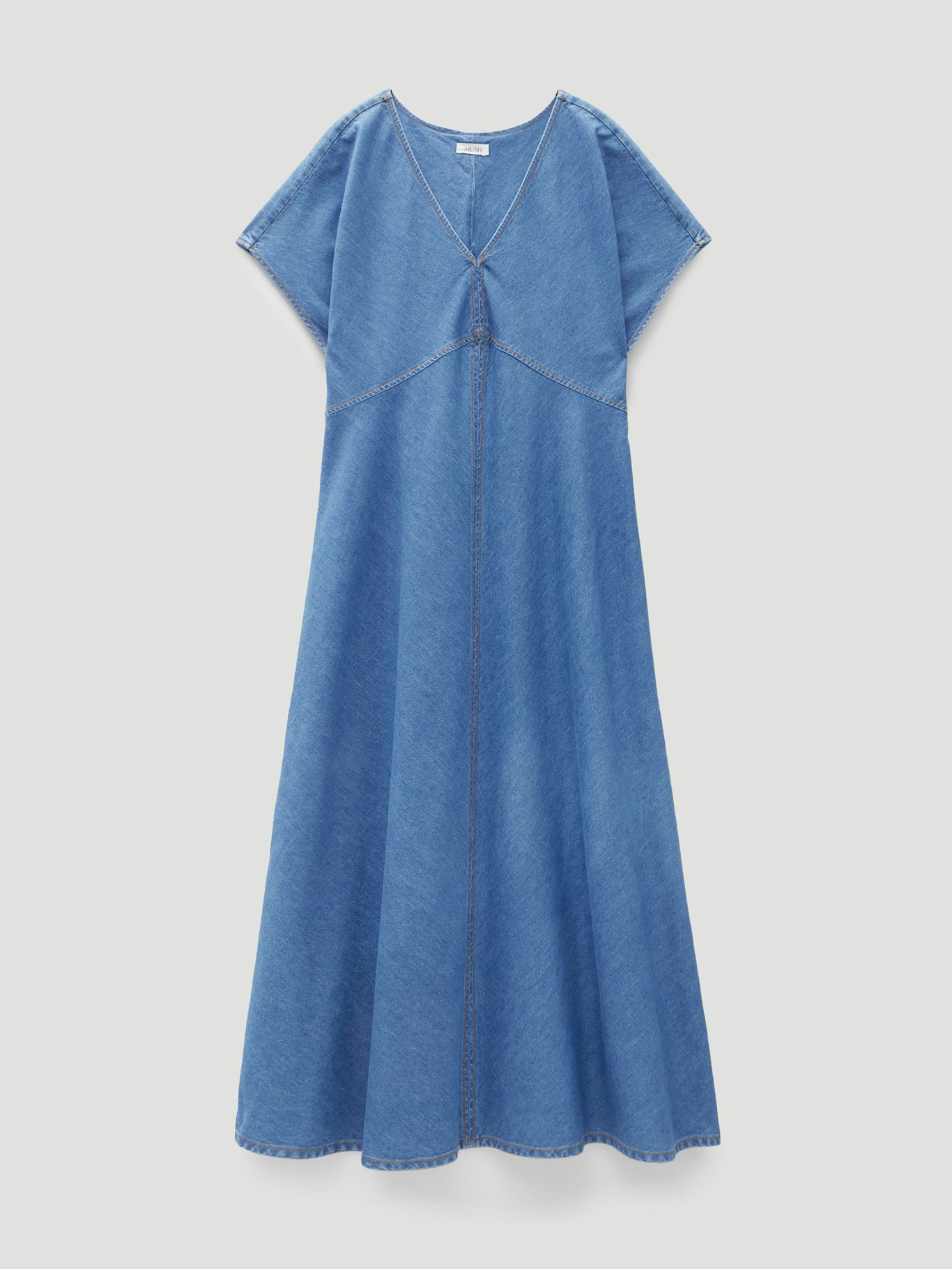 standard grace denim dress Grace V Neck Denim Dress | Vintage Wash Blue