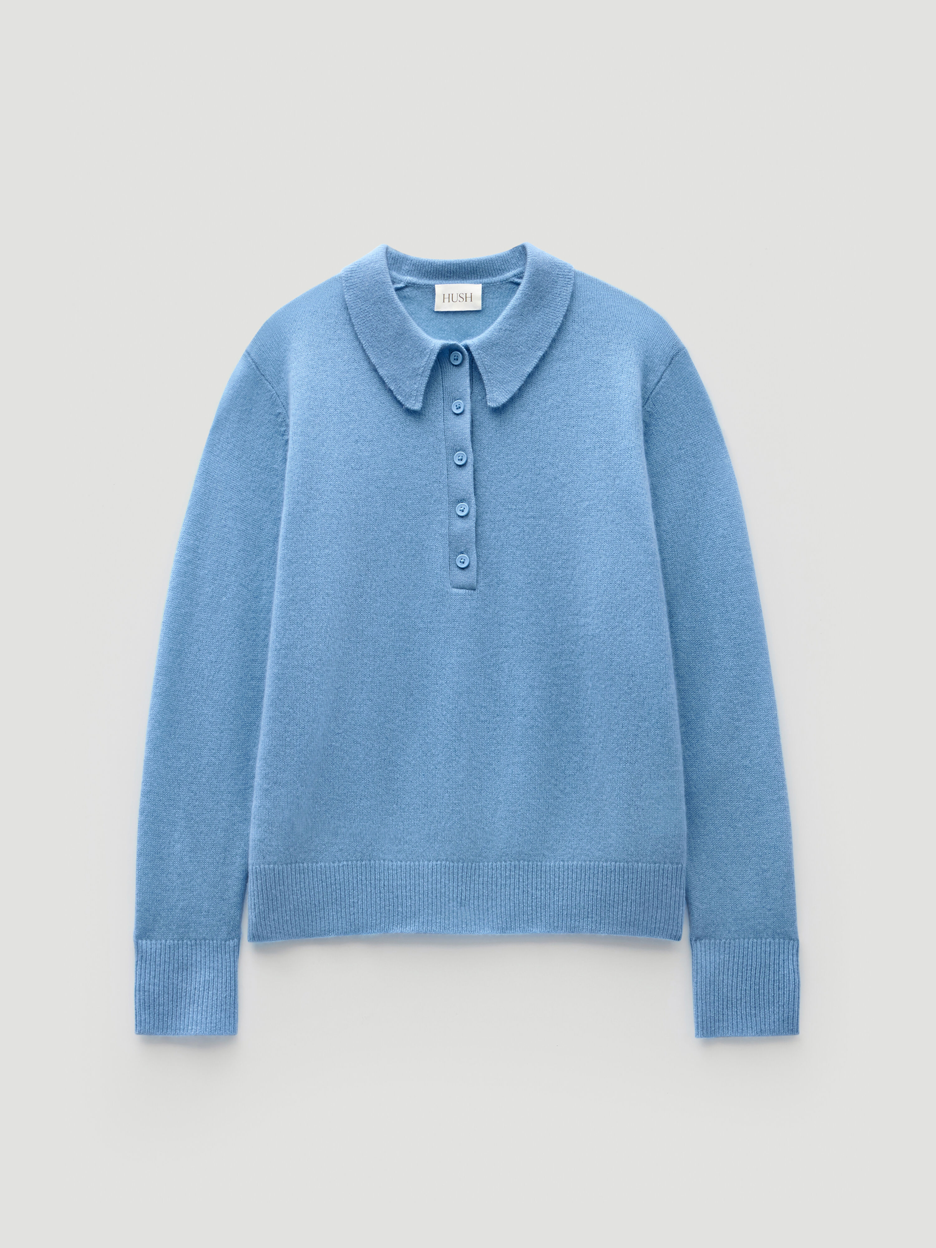 Cashmere Long Sleeve Polo Jumper