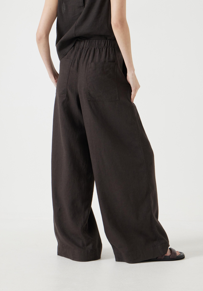Linen Blend Petunia Wide Leg Trousers