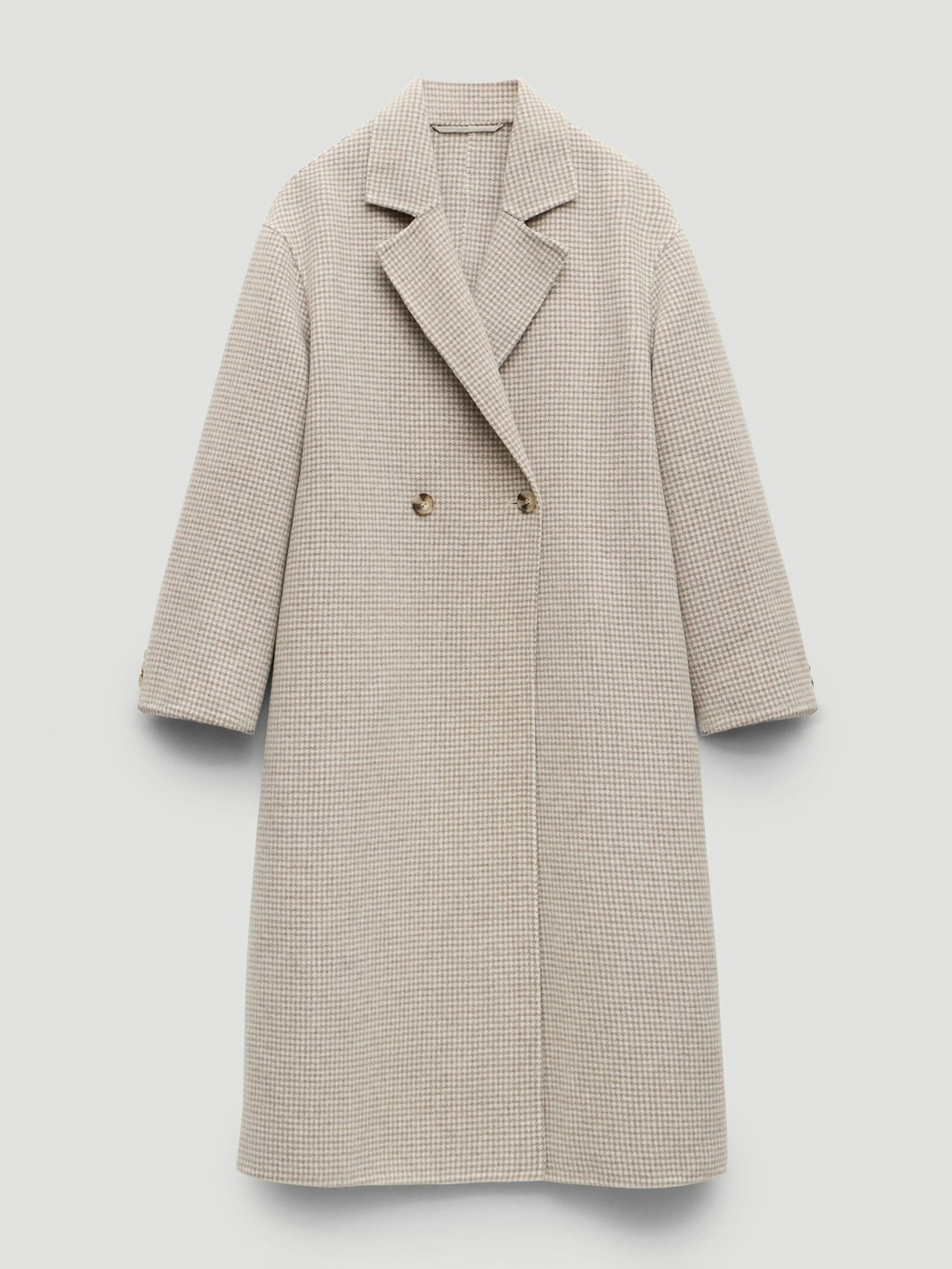 014900-0339-07 Mili Double Faced Wool Checked Coat
