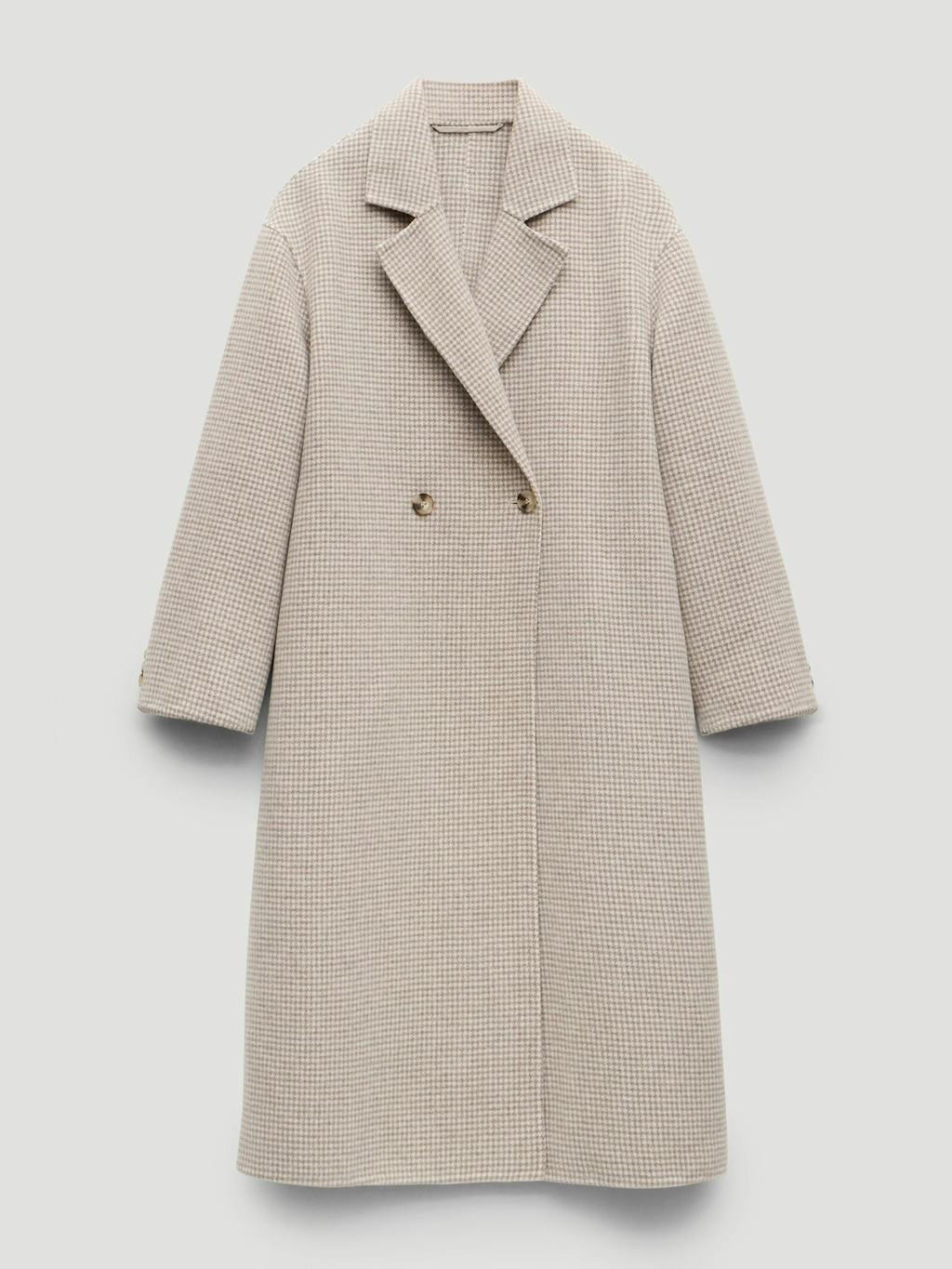 014900-0339-07 Mili Wool Double Faced Checked Coat