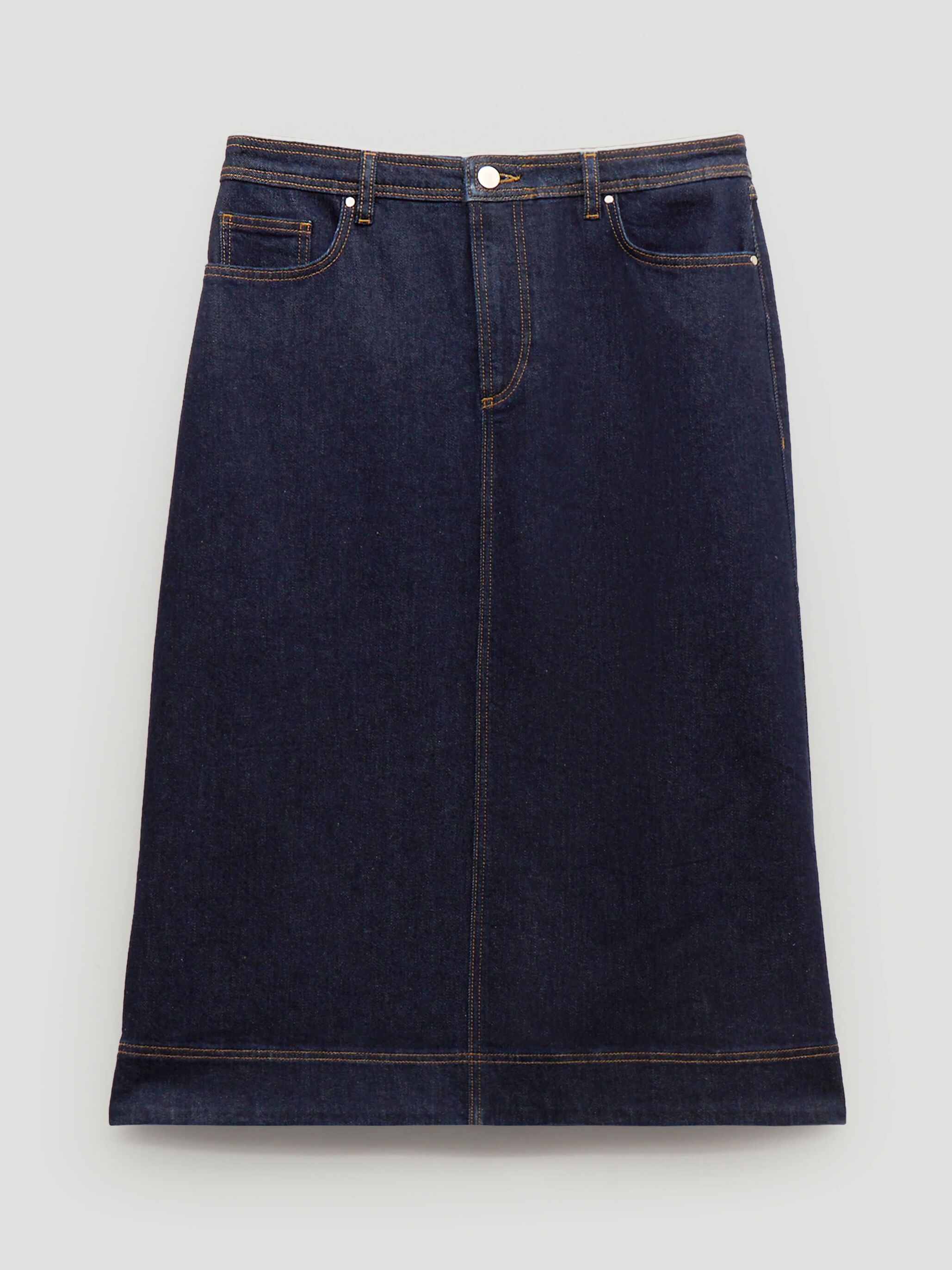 Indie Denim Midi Skirt