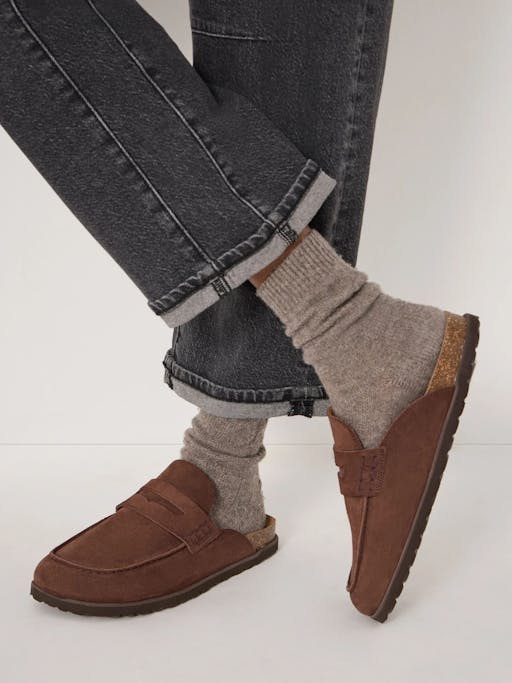 Rune Suede Padded Mules