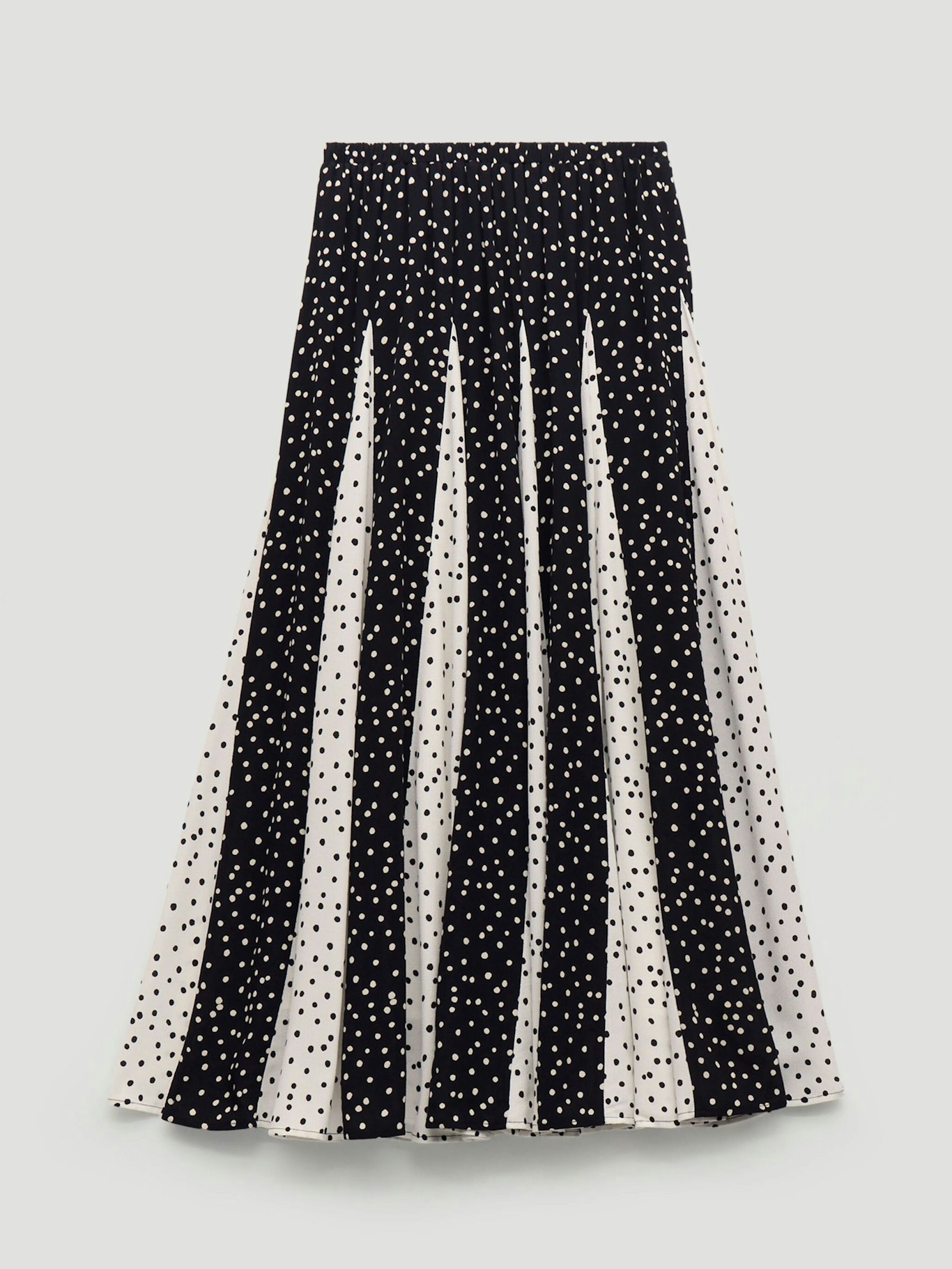 014720-4899-07 Oti Polka Dot Godet Midi Skirt