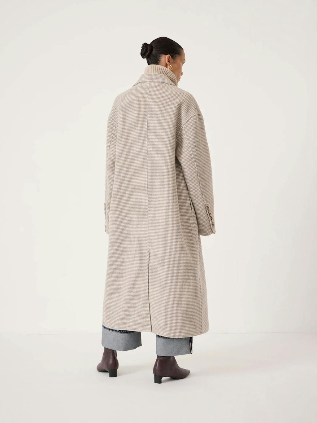 014900-0339-03 Mili Wool Double Faced Checked Coat