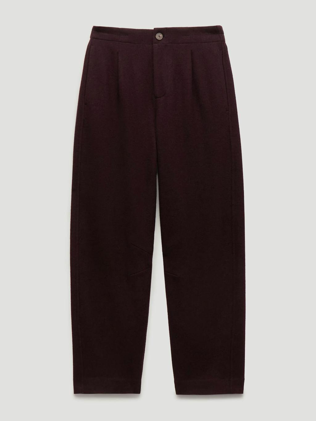 015025-2920-07 Boiled Wool Barrel Leg Trousers