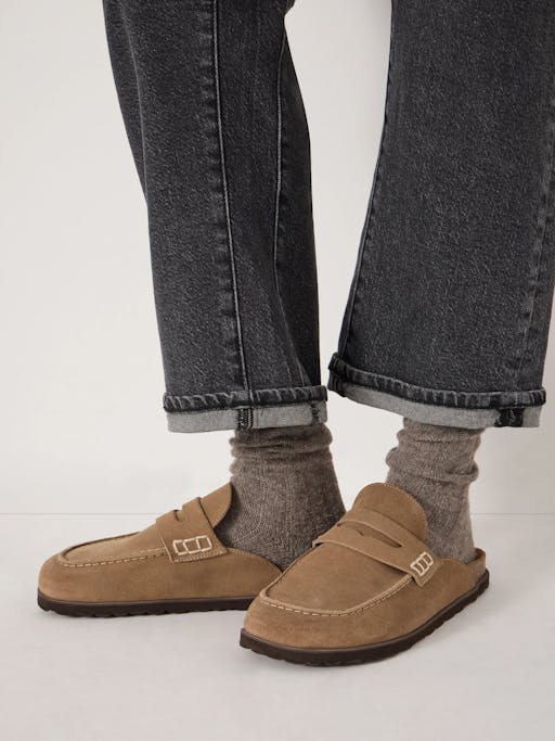 Rune Suede Padded Mules