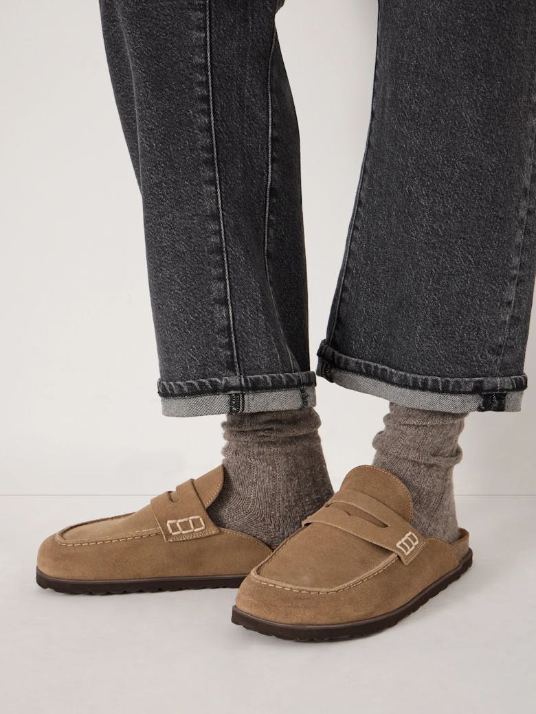 Rune Suede Padded Mules
