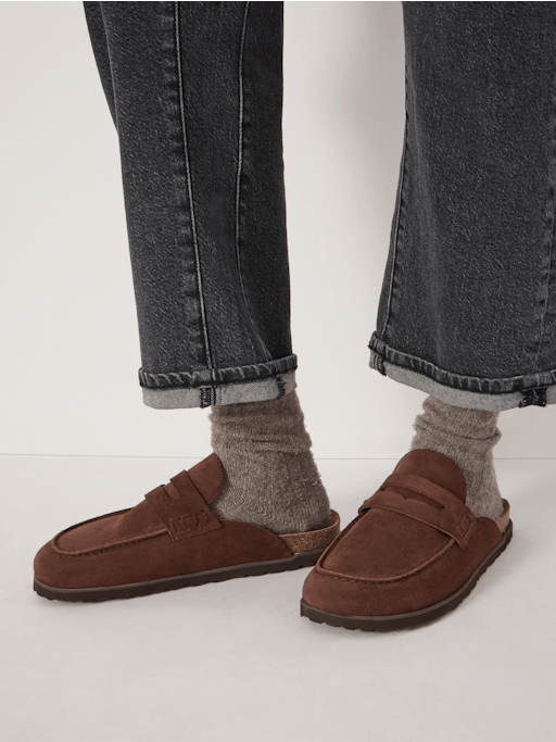 Rune Suede Padded Mules
