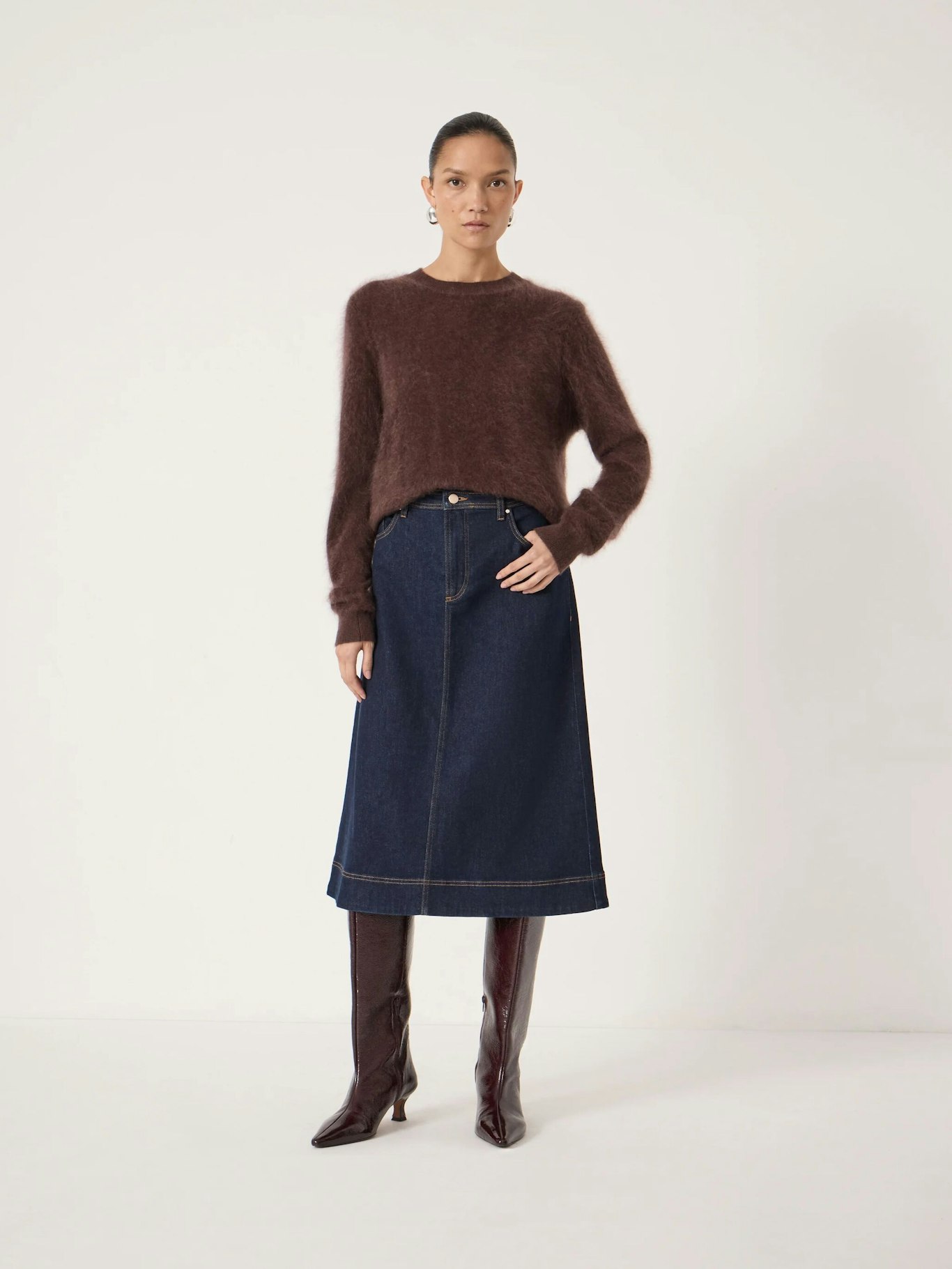 014965-4519-01 Indie Denim Midi Skirt