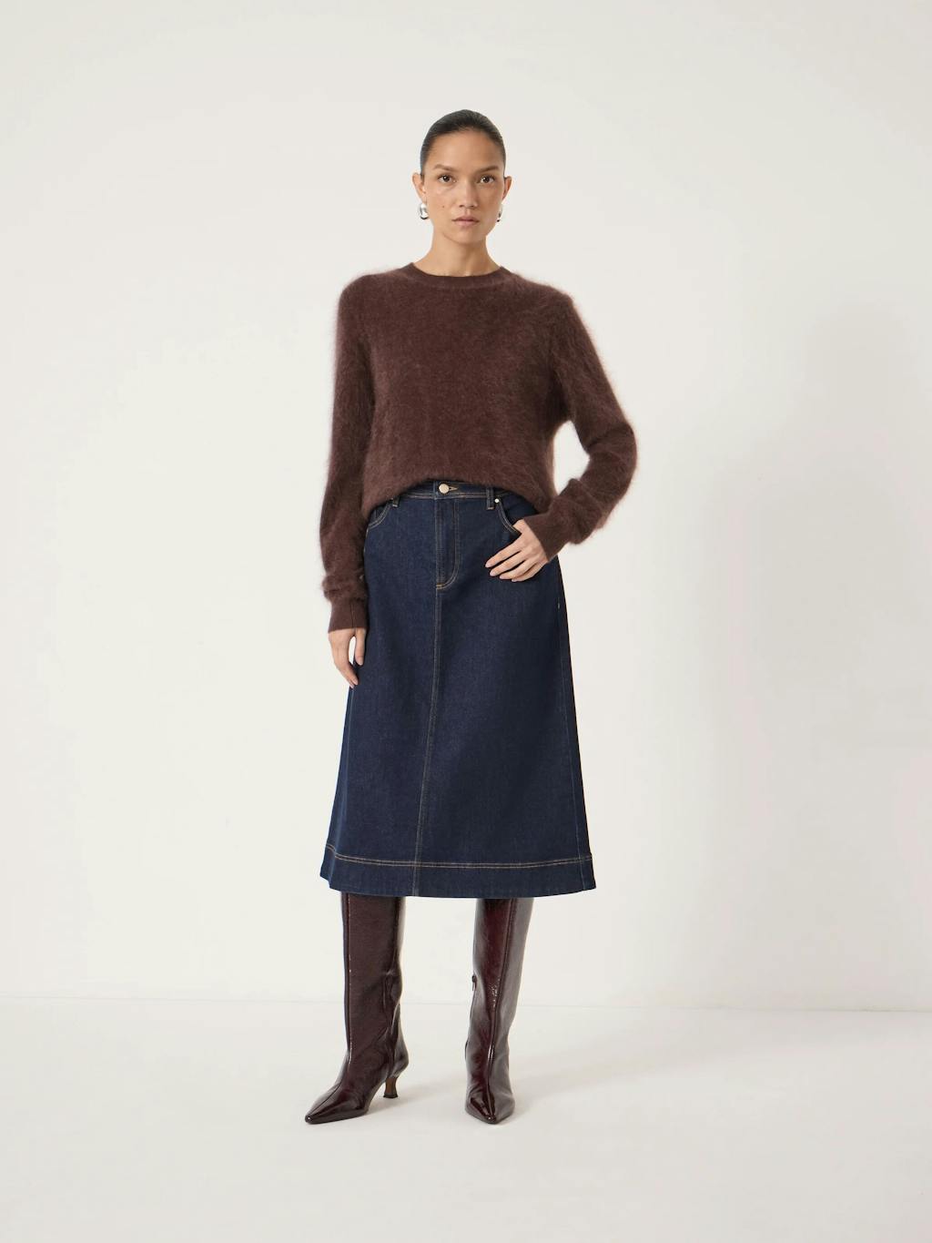 014965-4519-01 Indie Denim Midi Skirt