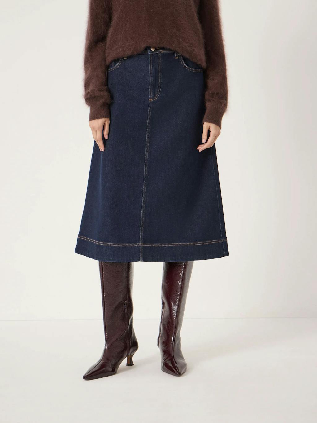 014965-4519-02 Indie Denim Midi Skirt