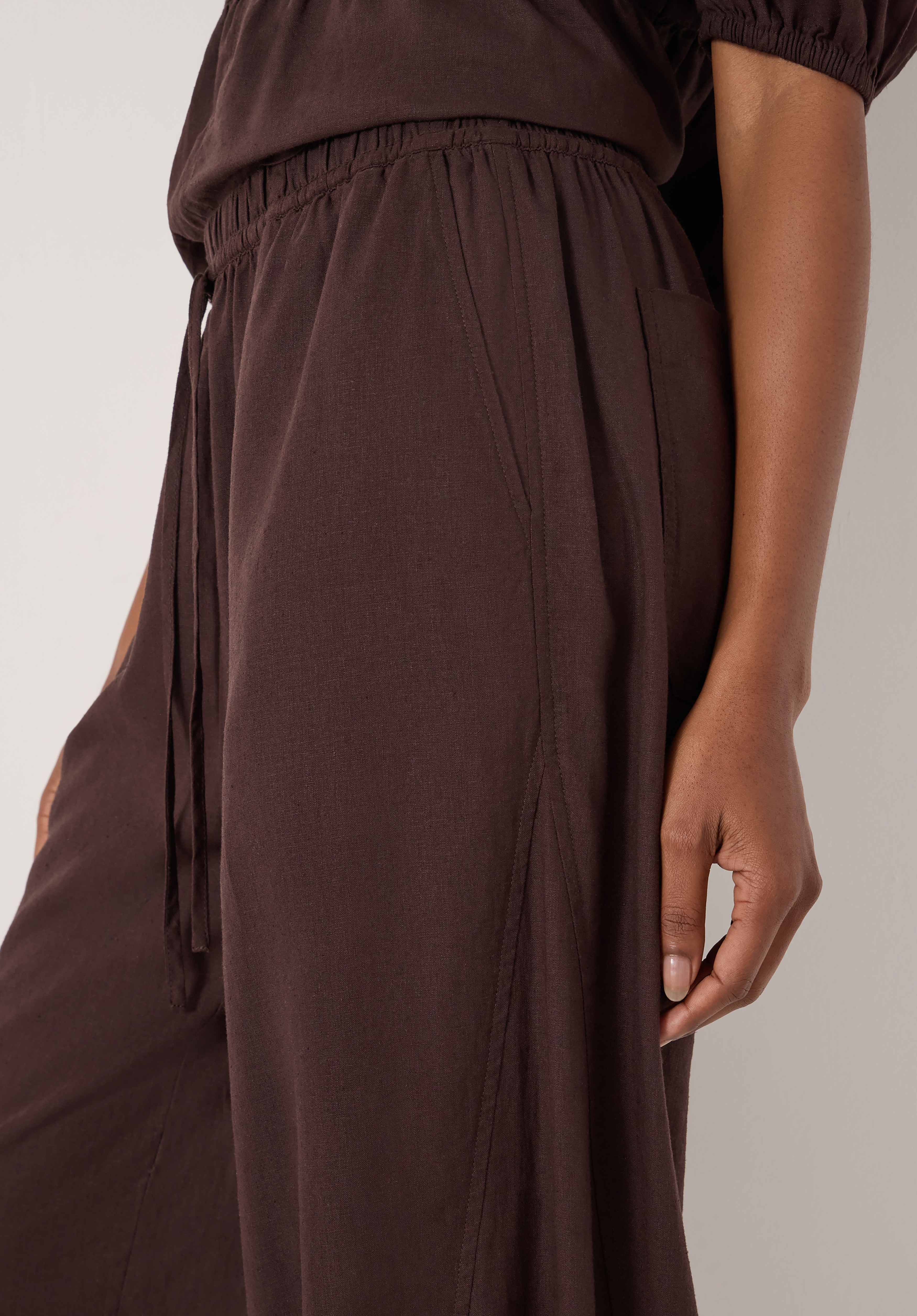 Tove Linen Balloon Beach Trousers