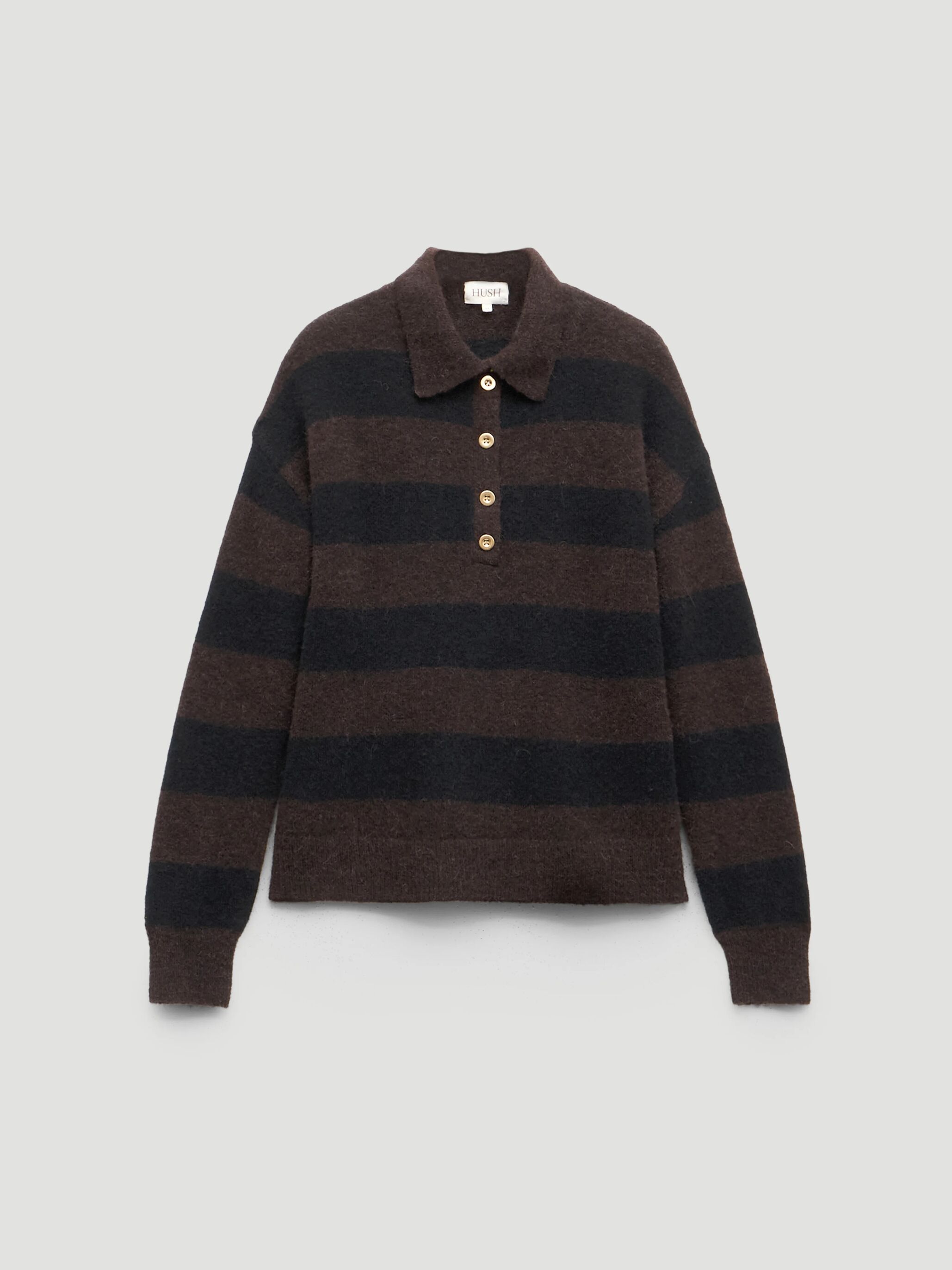 Drew Wool Blend Relaxed Rugby Jumper