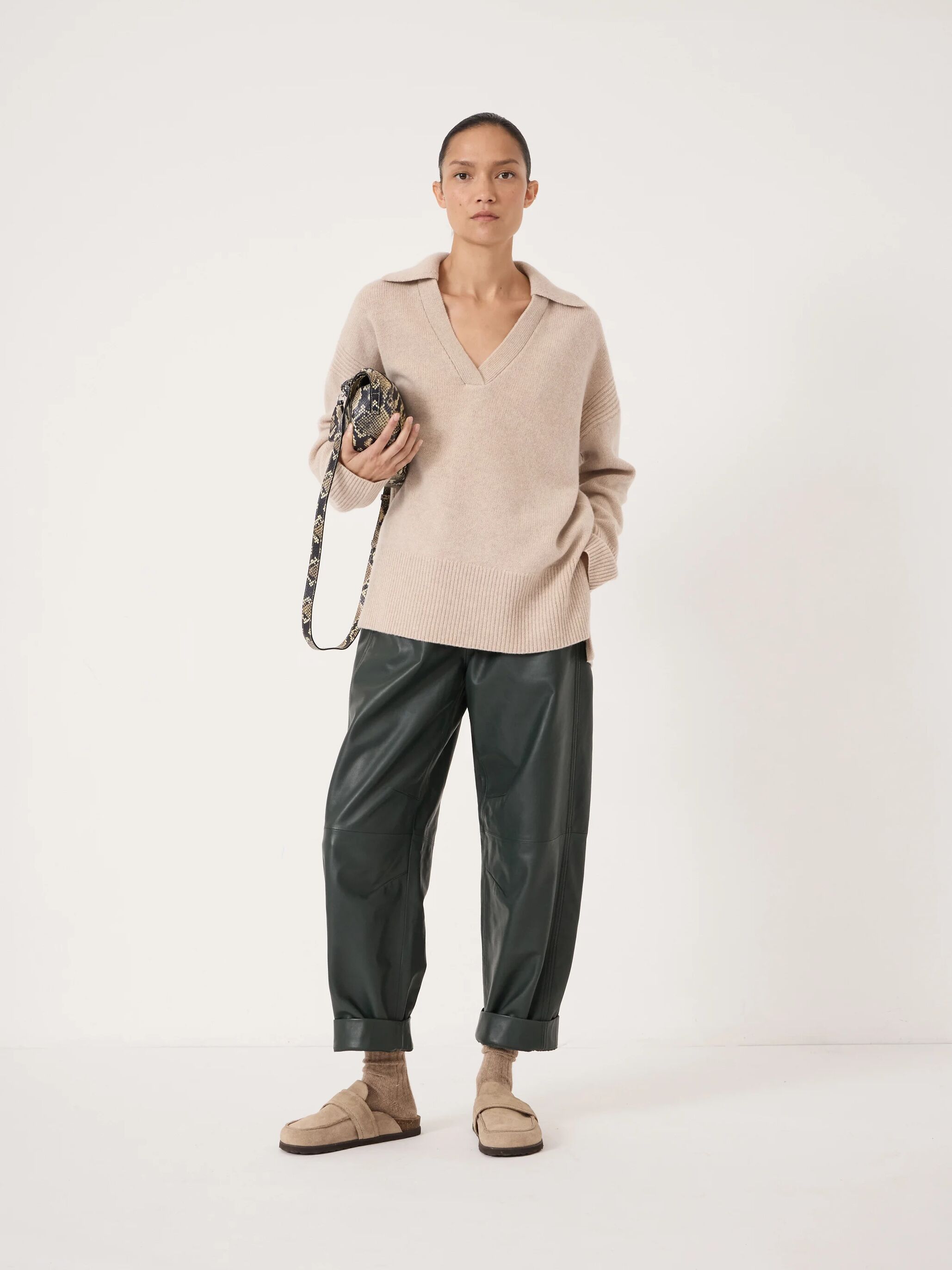 Carys Merino Collared Relaxed Jumper