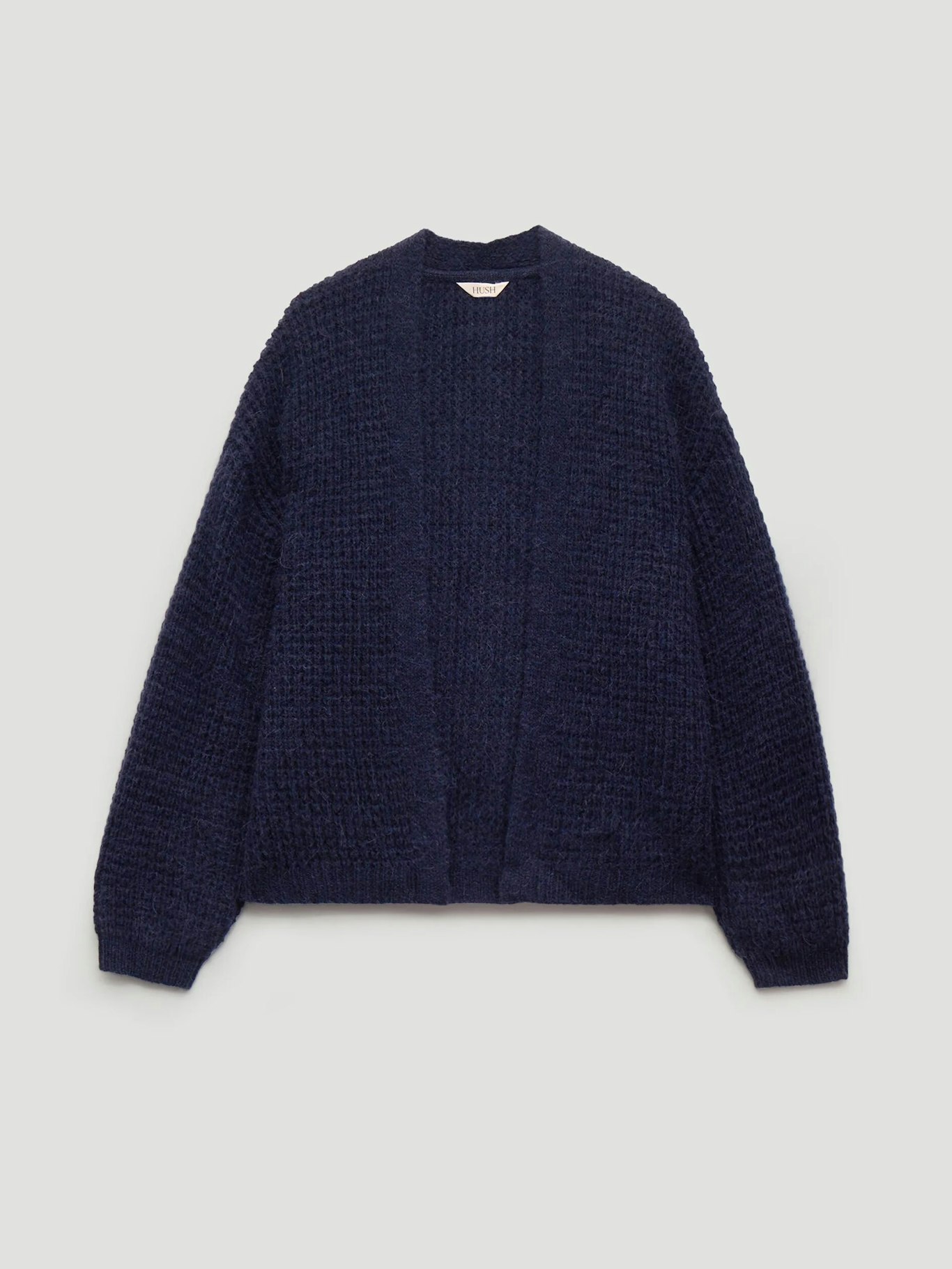 013362-1677-07 Flossie Waffle Stitch Wool Blend Edge to Edge Cardigan