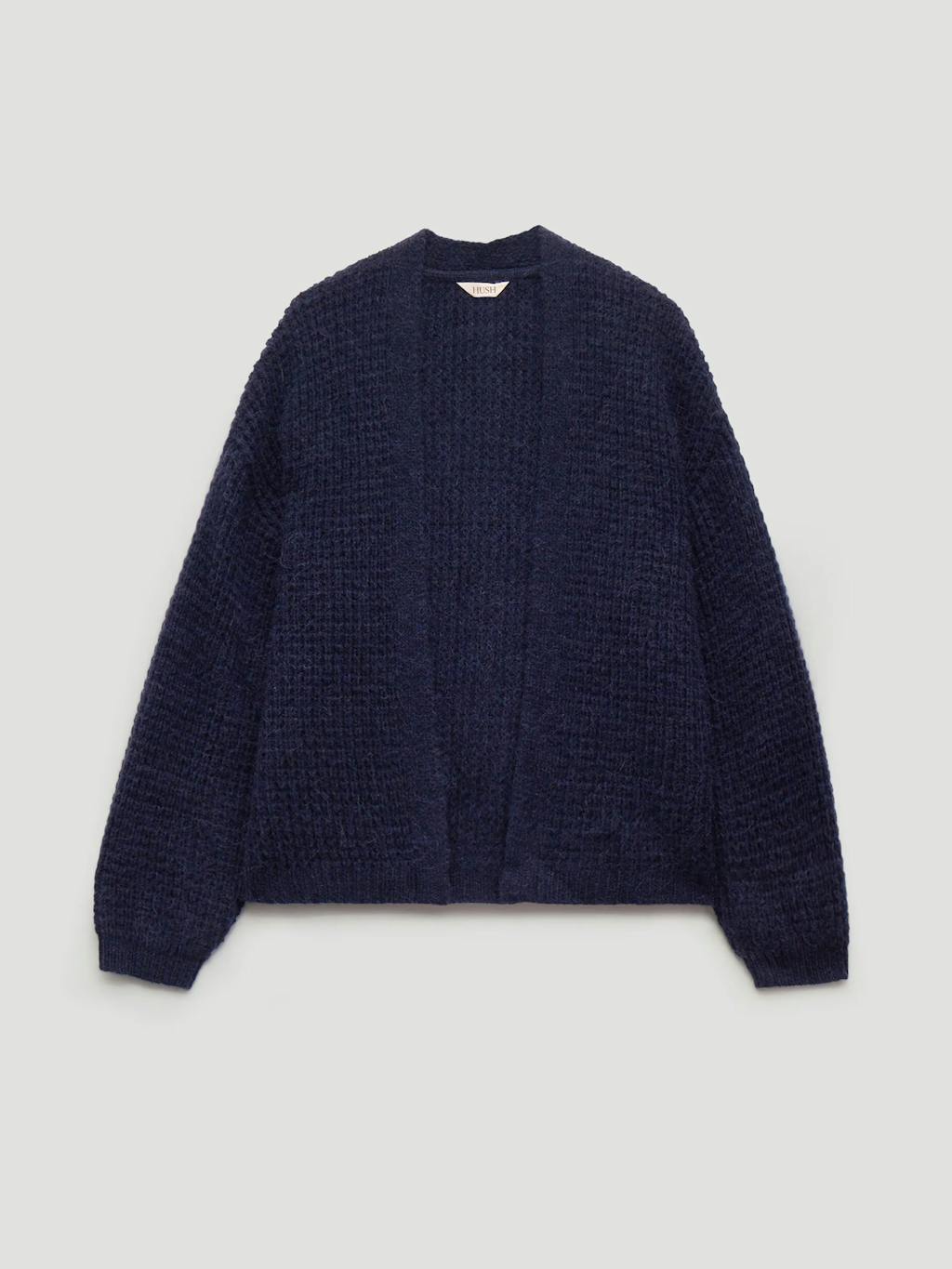 013362-1677-07 Flossie Waffle Stitch Wool Blend Edge to Edge Cardigan