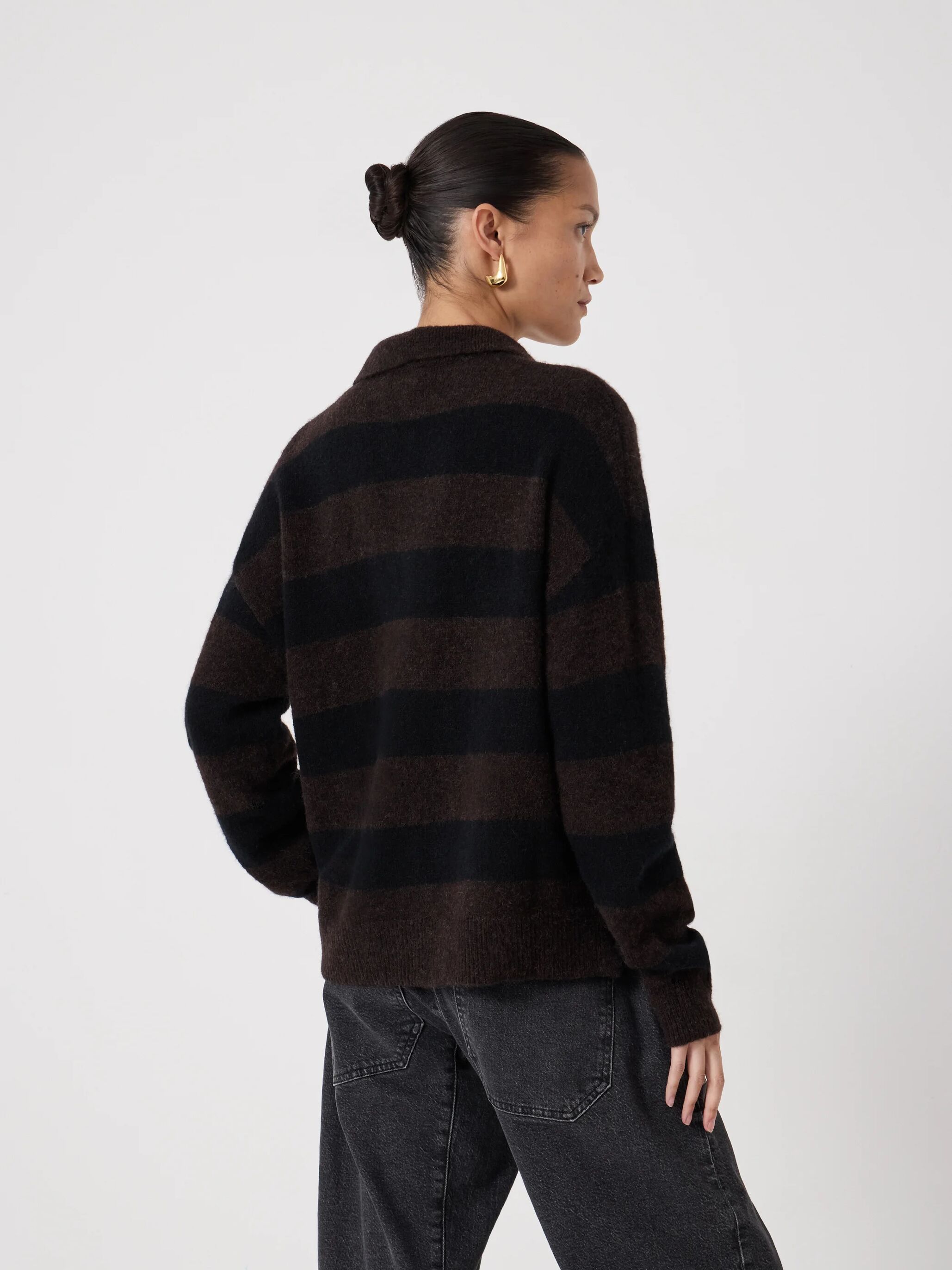Drew Wool Blend Relaxed Rugby Jumper