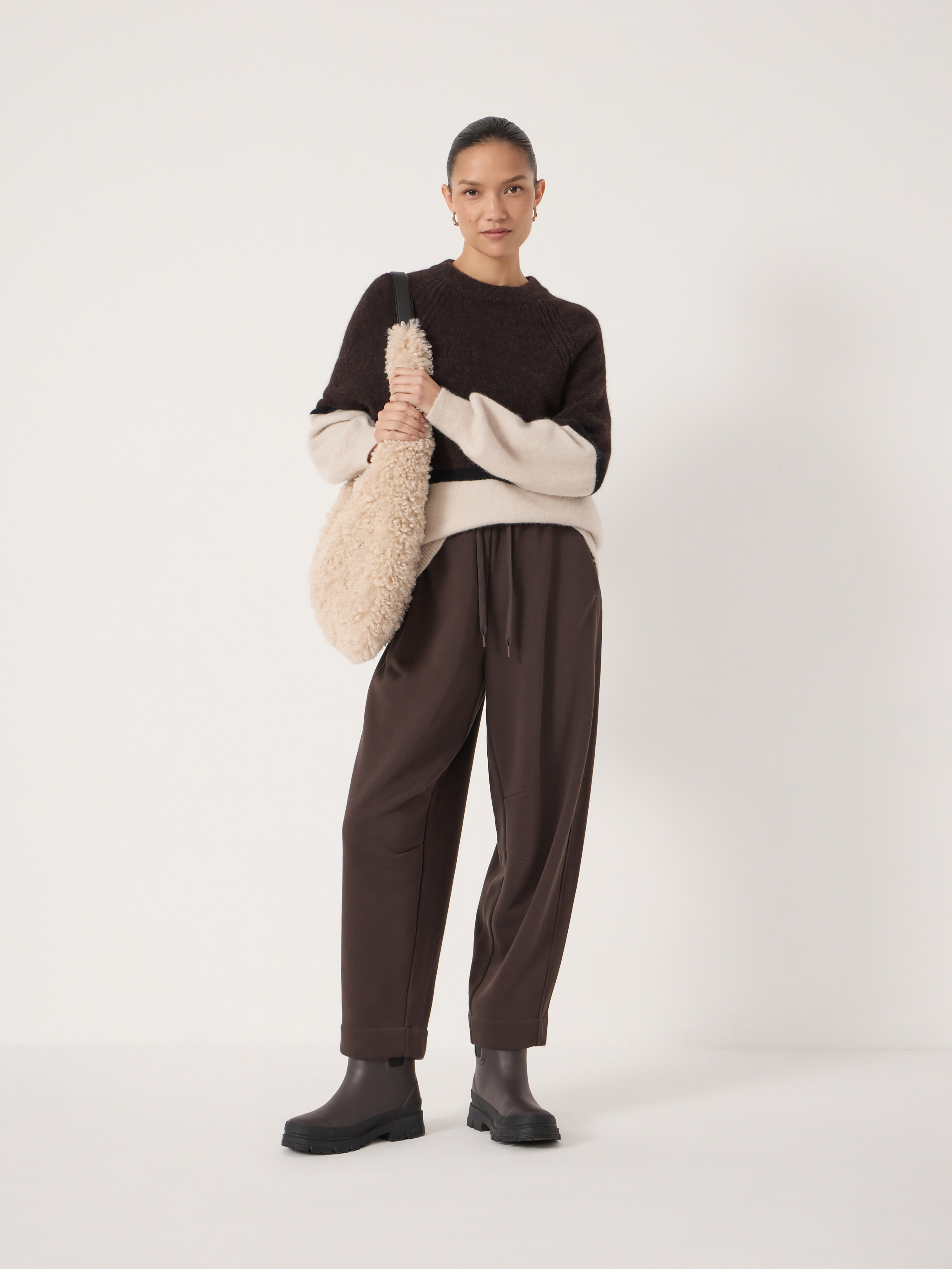 Raye Wool Blend Colour Block Jumper