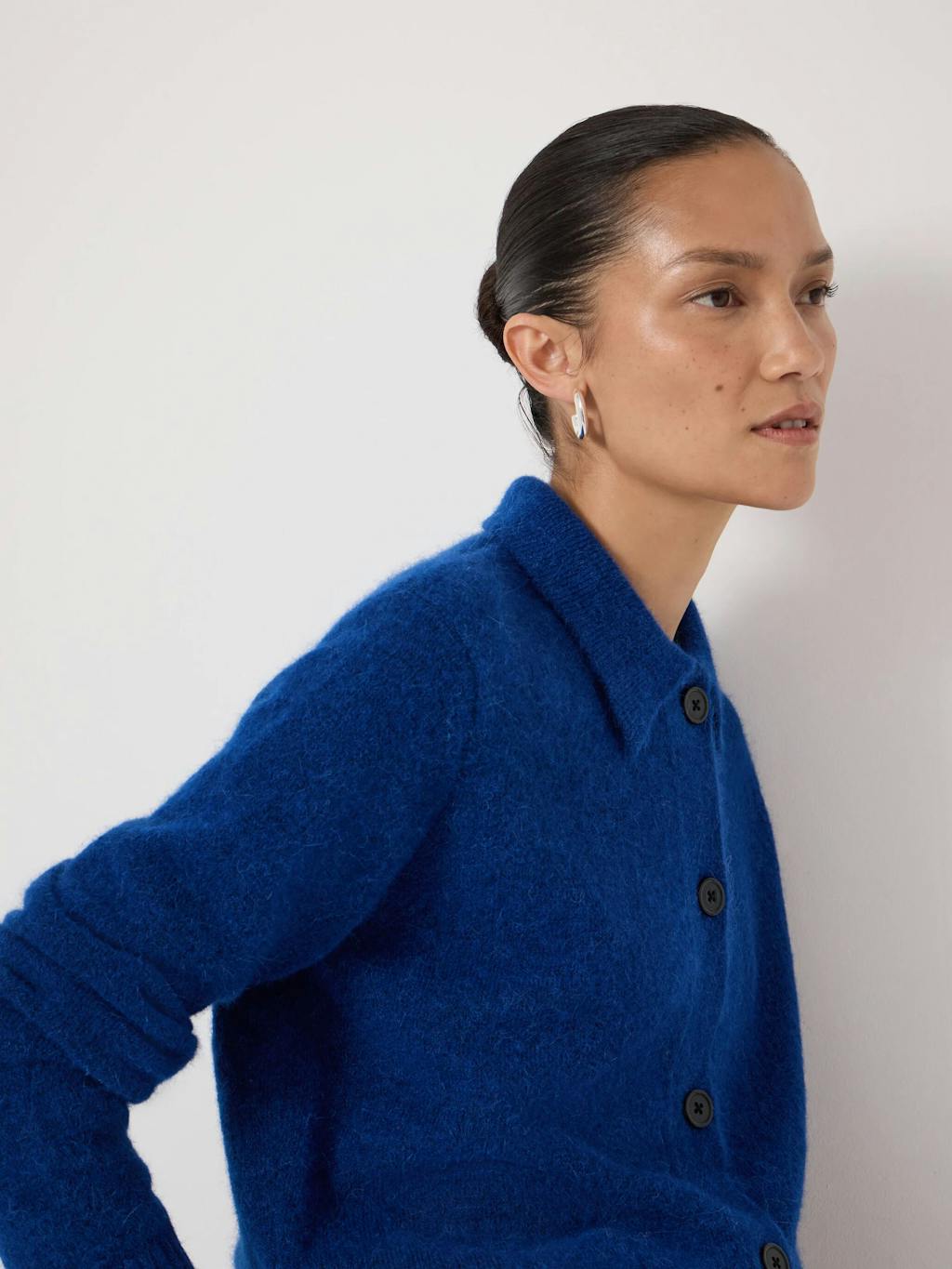 014354-1581-04 Cedar Wool Blend Collar Detail Cardigan