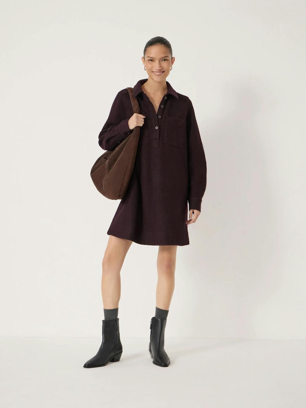 014133-4835-01 Maeve Polo Boiled Wool Dress