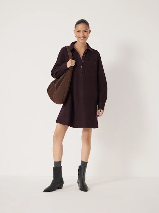 Maeve Polo Boiled Wool Dress