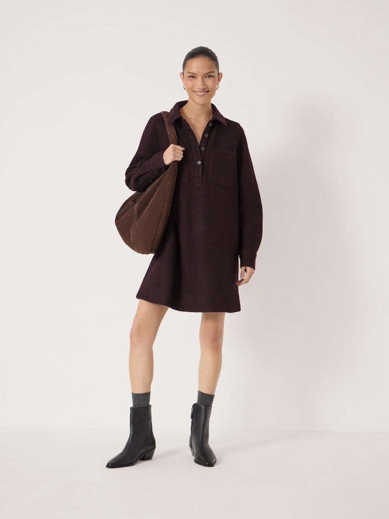 Maeve Polo Boiled Wool Dress