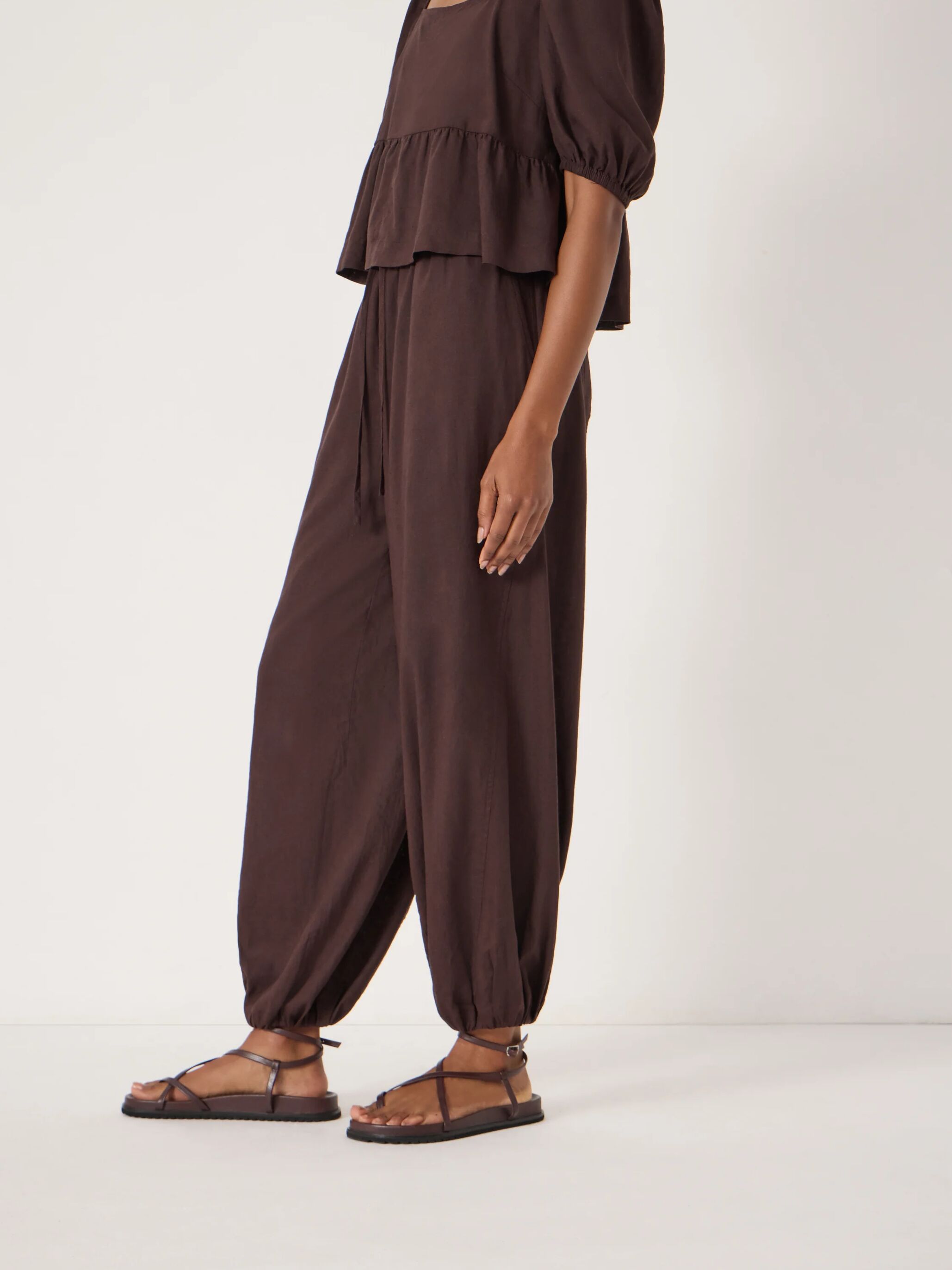 Tove Linen Balloon Beach Trousers