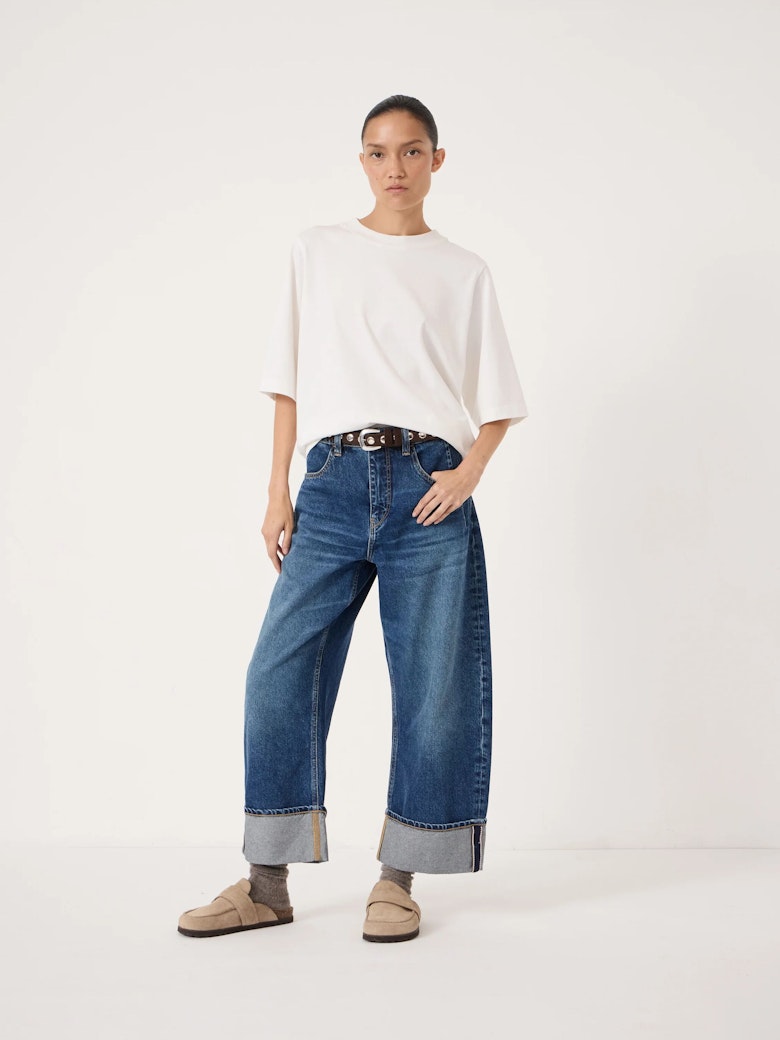 Faith Turn Up Barrel Leg Jeans