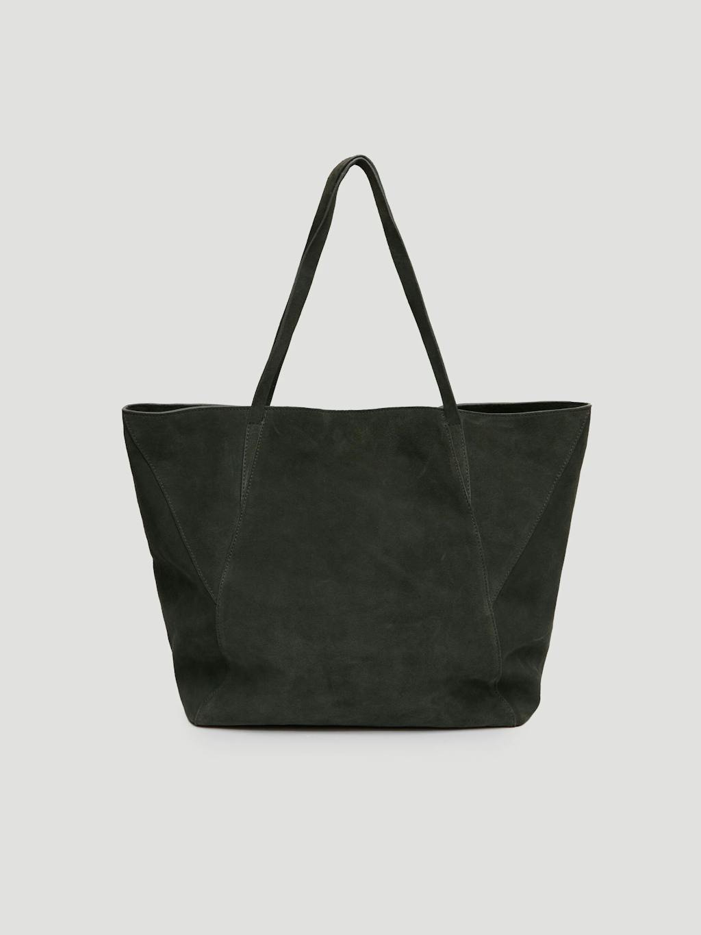014254-2009-04 Saffie Suede Panel Tote Bag