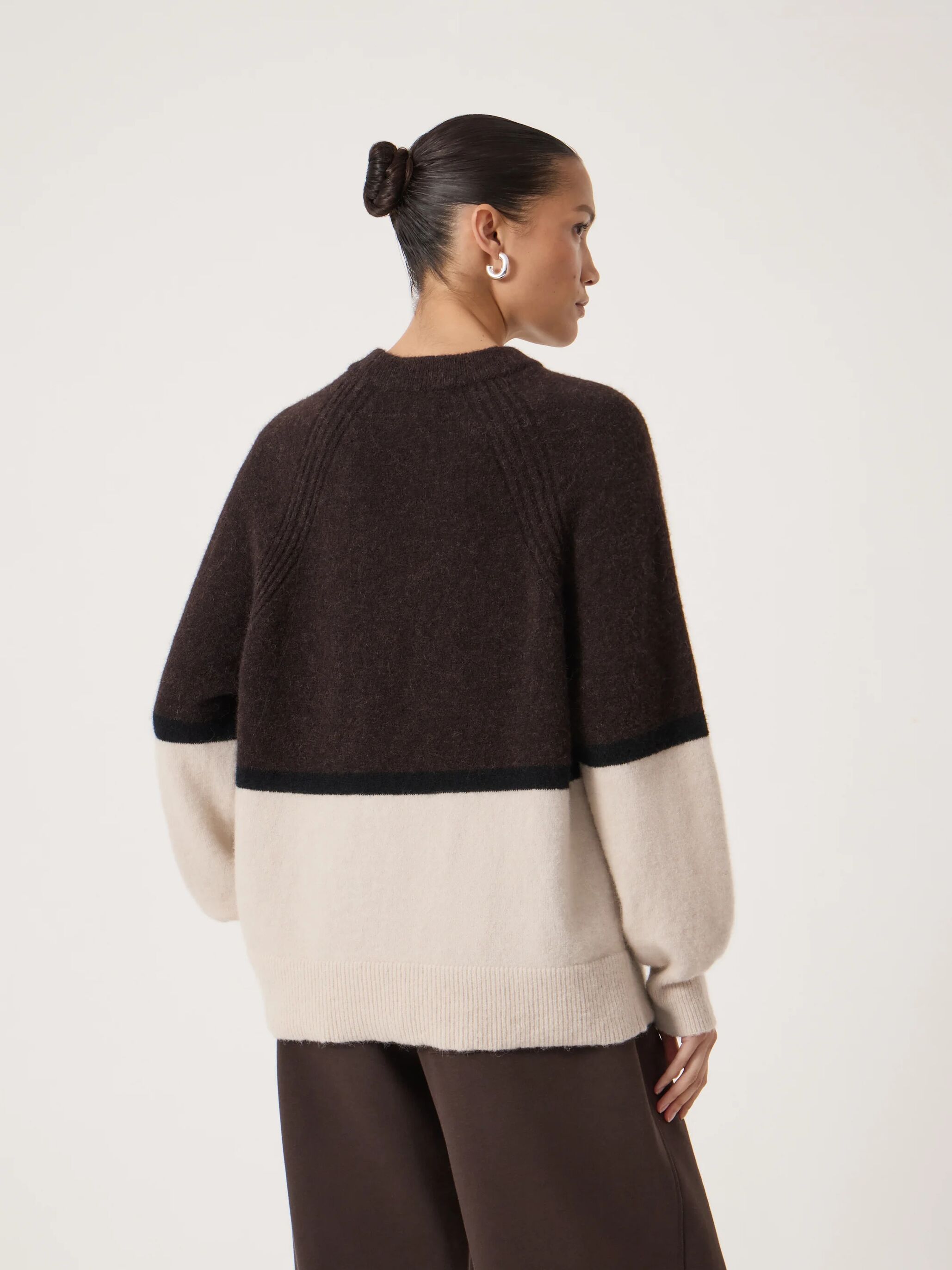 Raye Wool Blend Colour Block Jumper