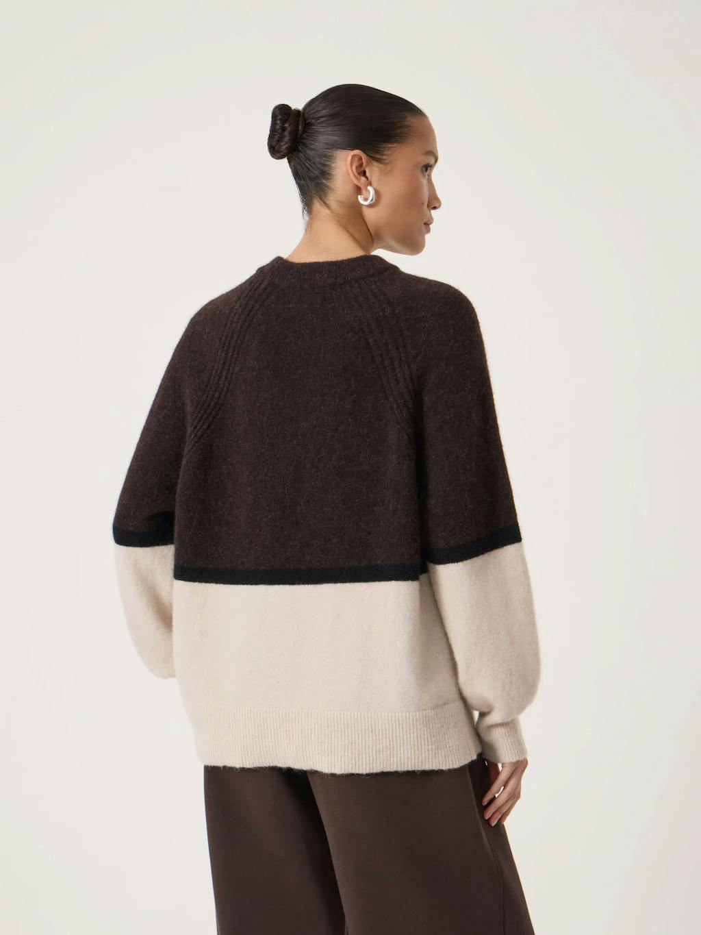 014064-0450-02 Raye Wool Blend Colour Block Jumper