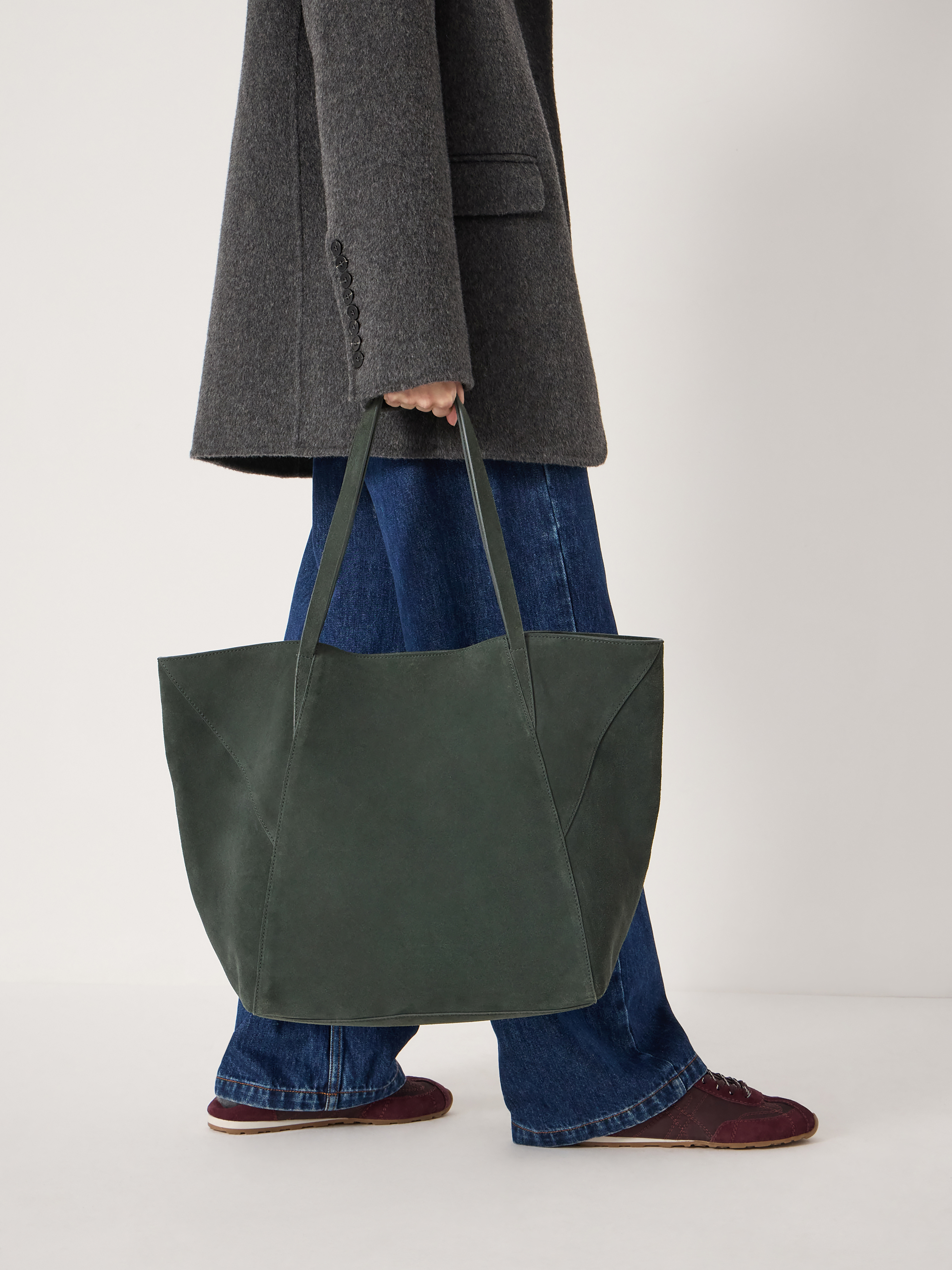 Saffie Suede Panel Tote Bag