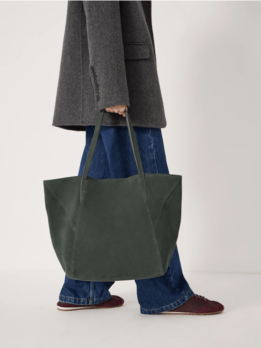 Saffie Suede Panel Tote Bag