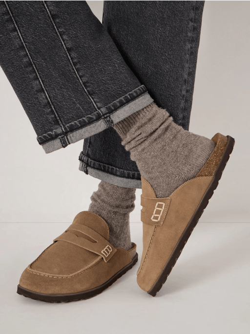 Rune Suede Padded Mules