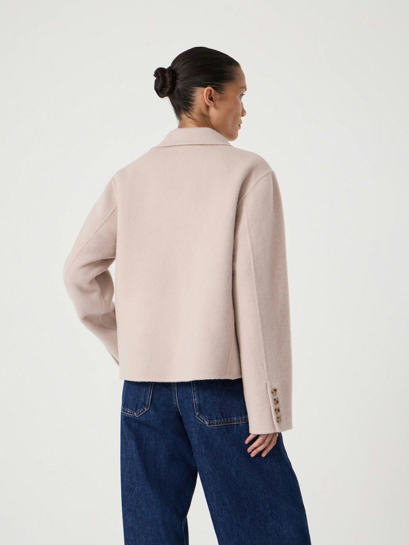 014229-1221-03 Mina Pure Wool Double Faced Cropped Blazer