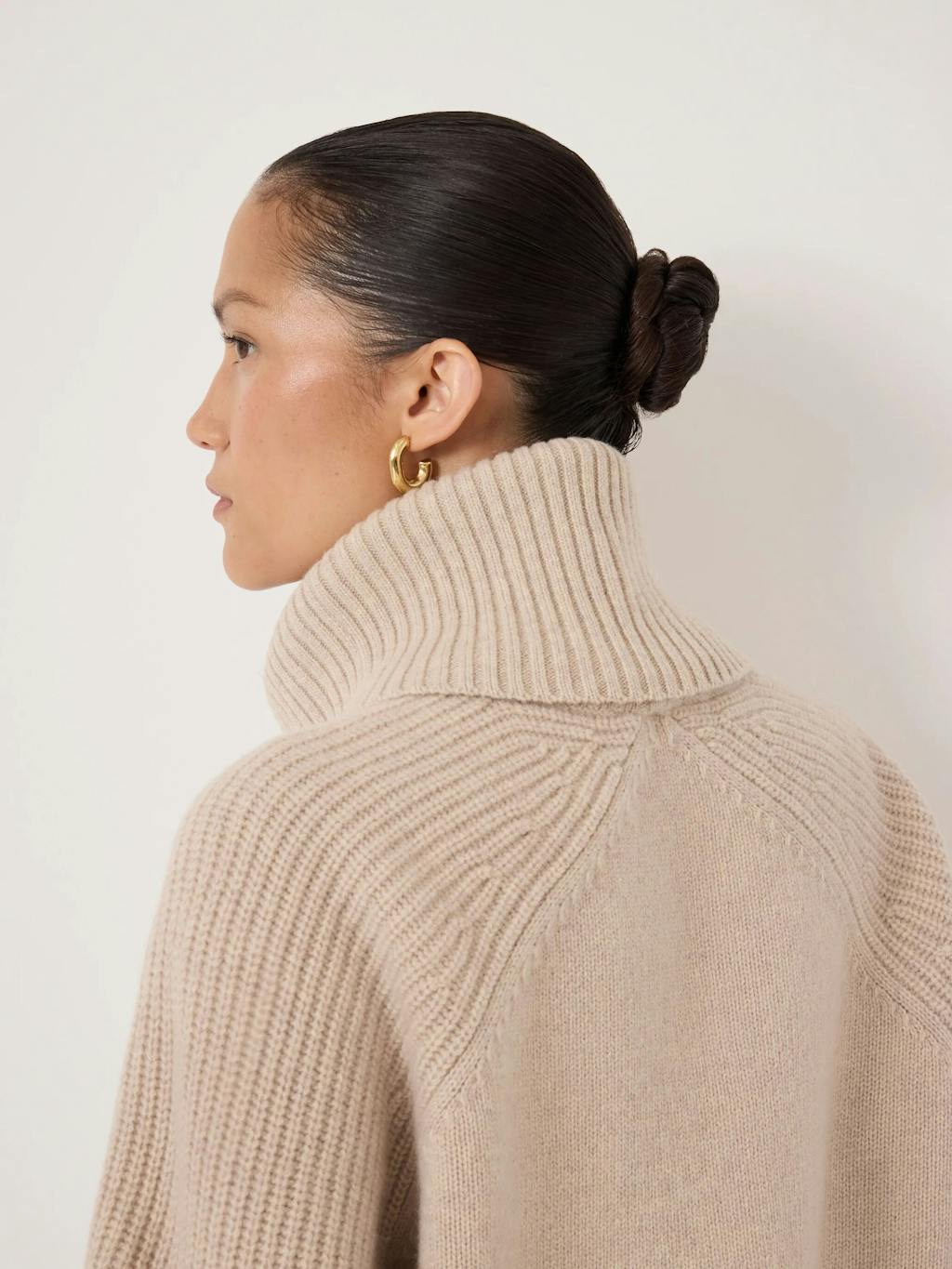 014402-0340-04 Mira Merino Wool Detachable Roll Neck Jumper