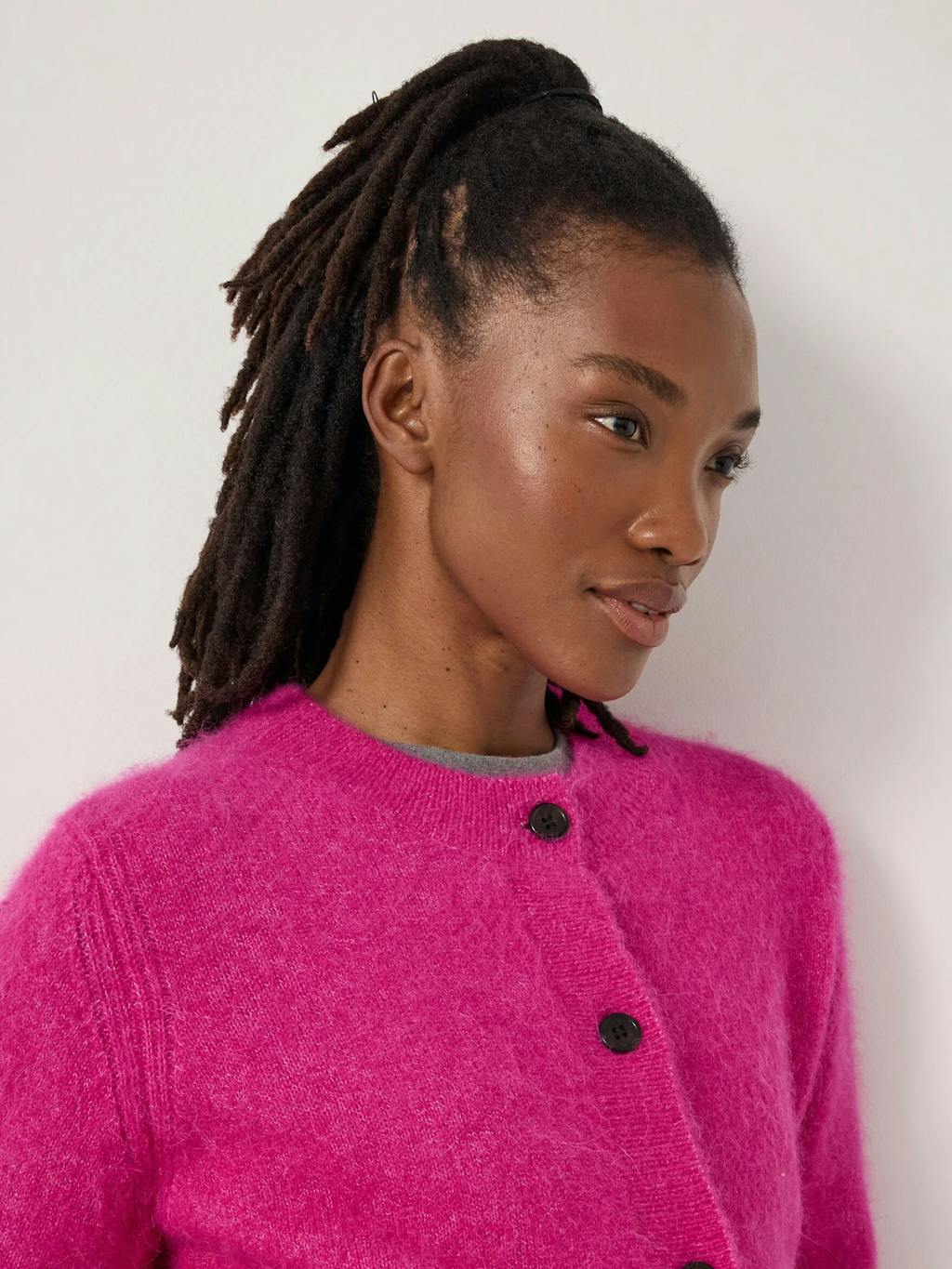 013929-1134-03 Perrin Crew Neck Alpaca Wool Cardigan