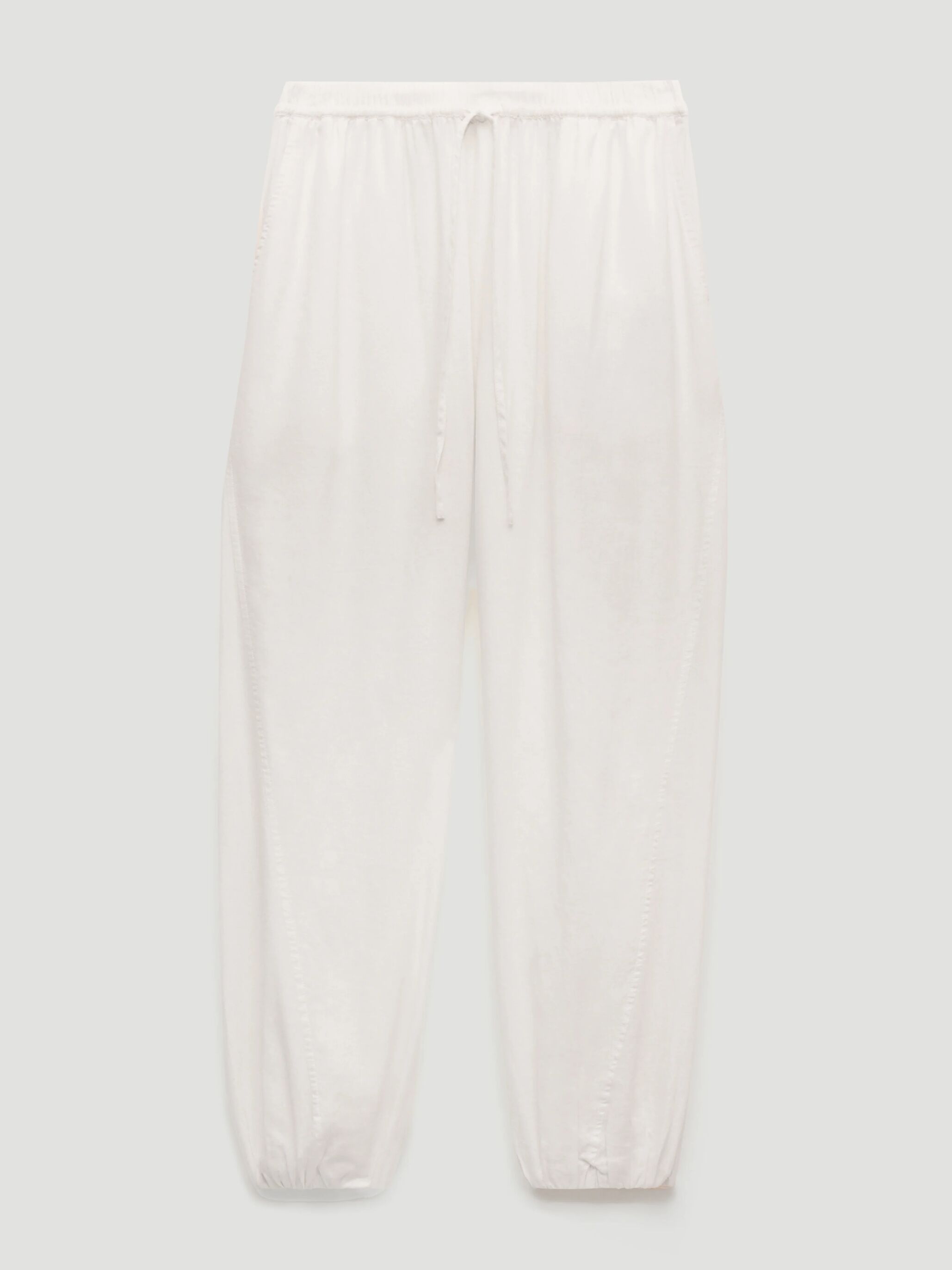Tove Linen Balloon Beach Trouser (Pearl White)