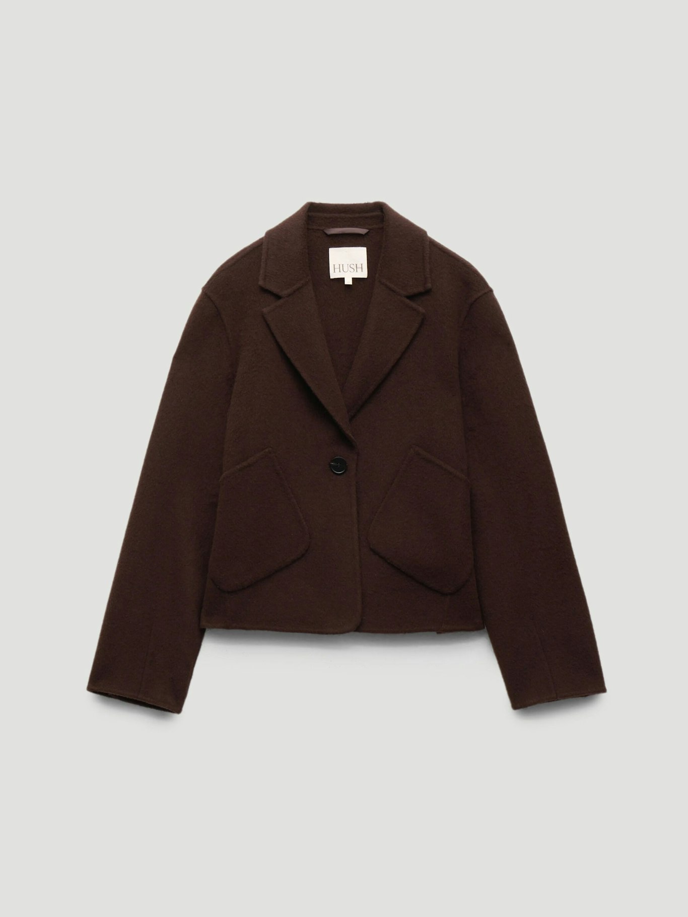 014229-0676-07 Mina Pure Wool Double Faced Cropped Blazer
